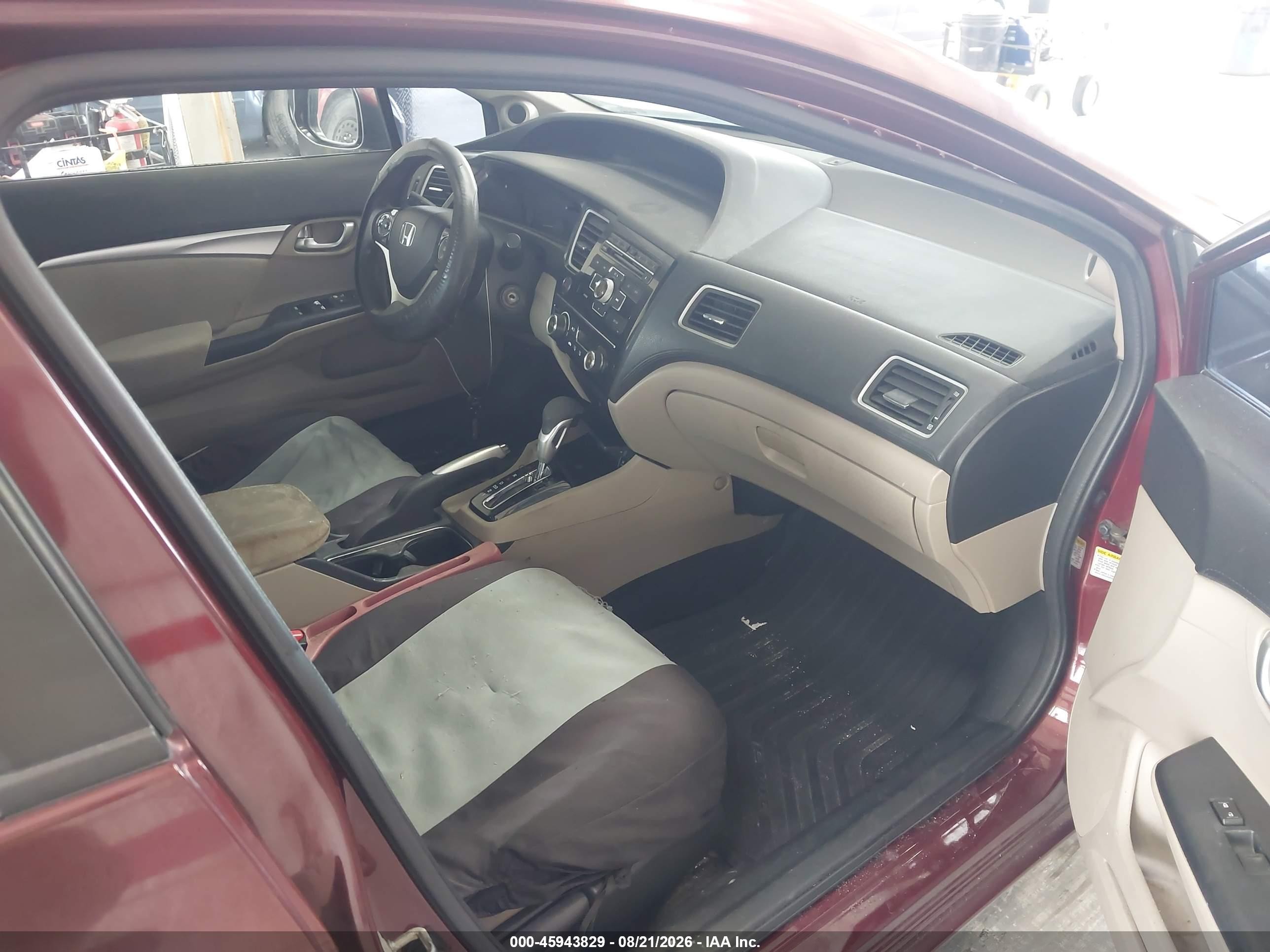 2013 Honda Civic Ex Maroon vin: 2HGFB2F86DH510871