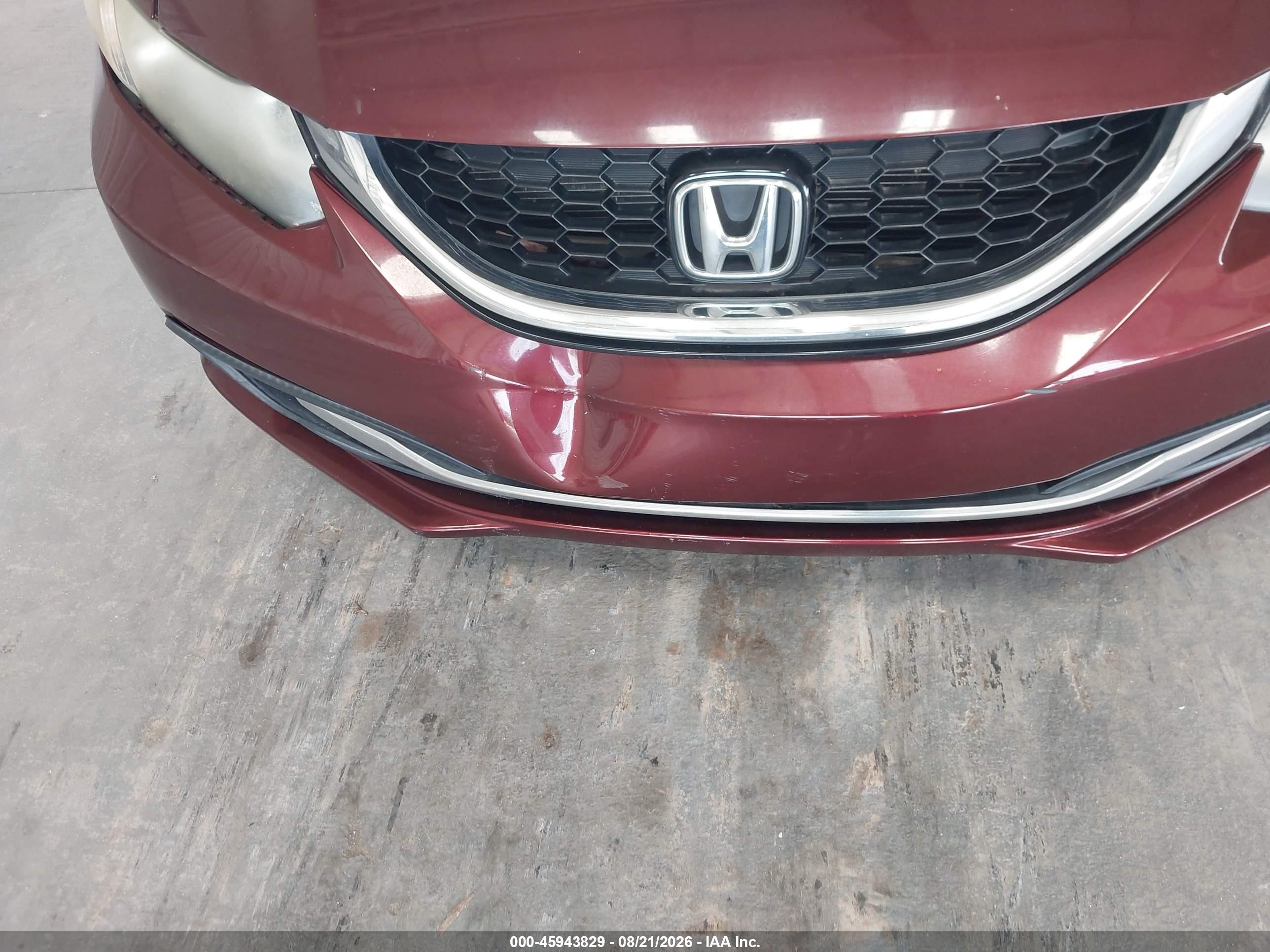 2013 Honda Civic Ex Maroon vin: 2HGFB2F86DH510871