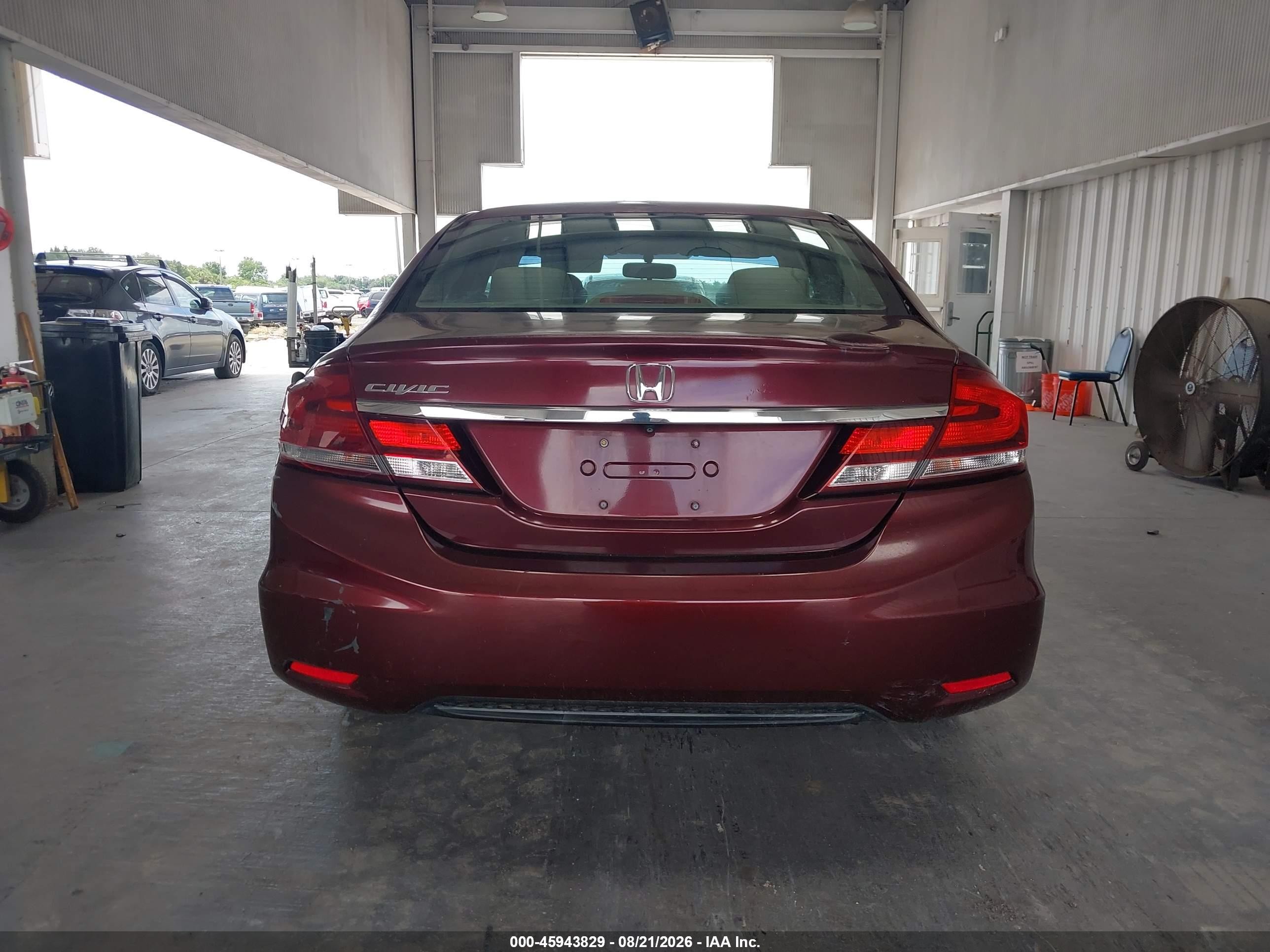 2013 Honda Civic Ex Maroon vin: 2HGFB2F86DH510871