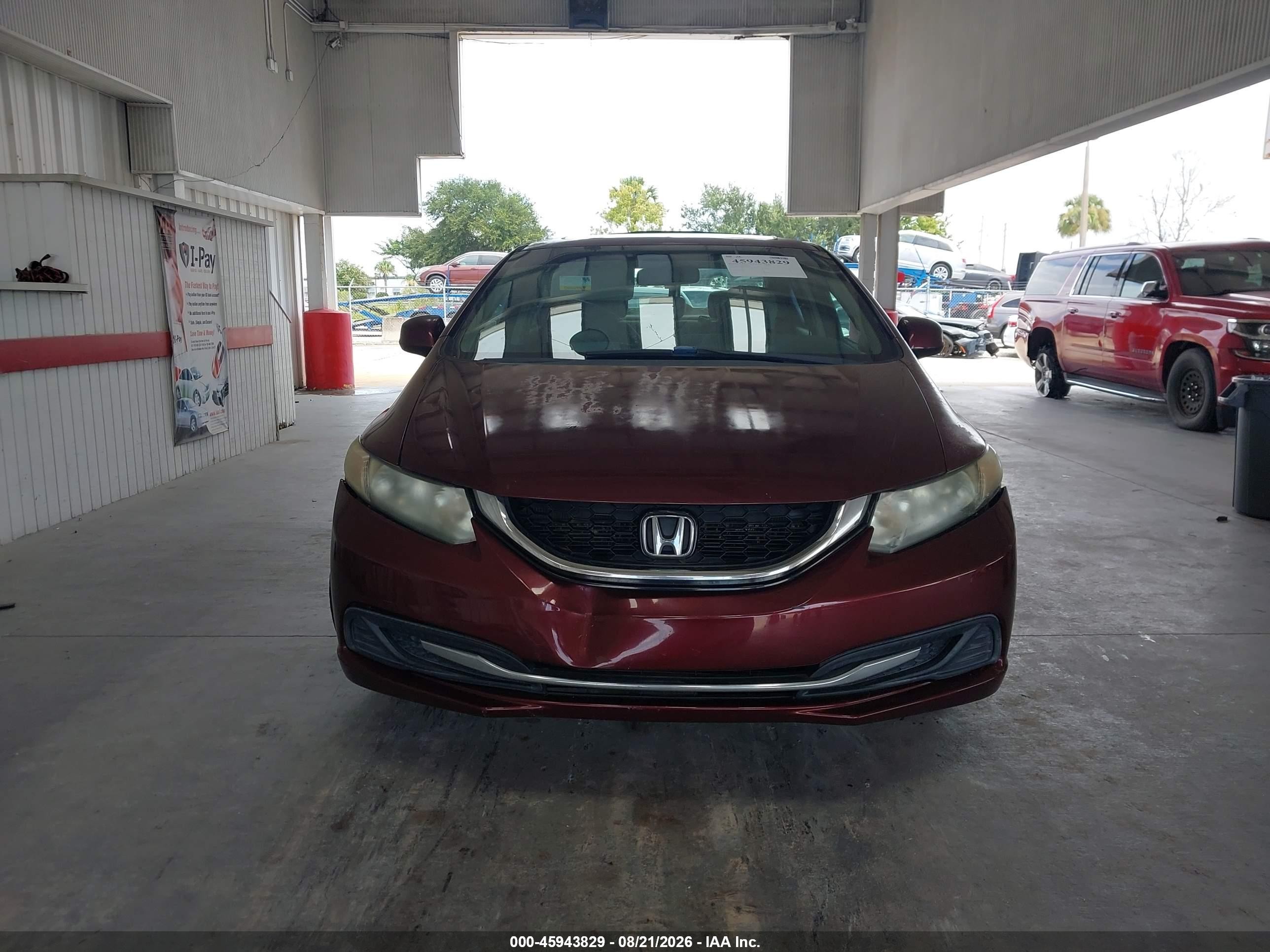 2013 Honda Civic Ex Maroon vin: 2HGFB2F86DH510871