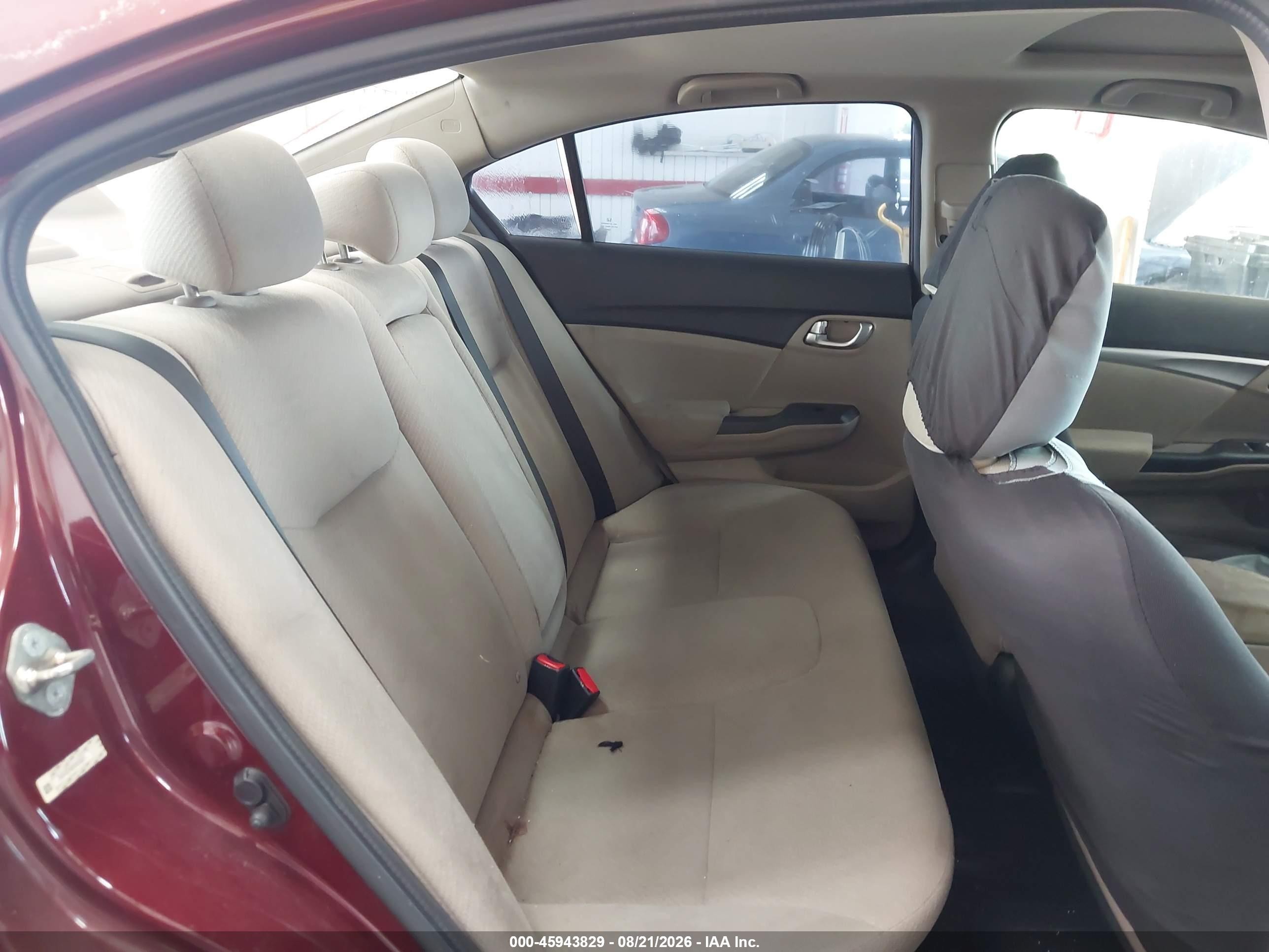 2013 Honda Civic Ex Maroon vin: 2HGFB2F86DH510871