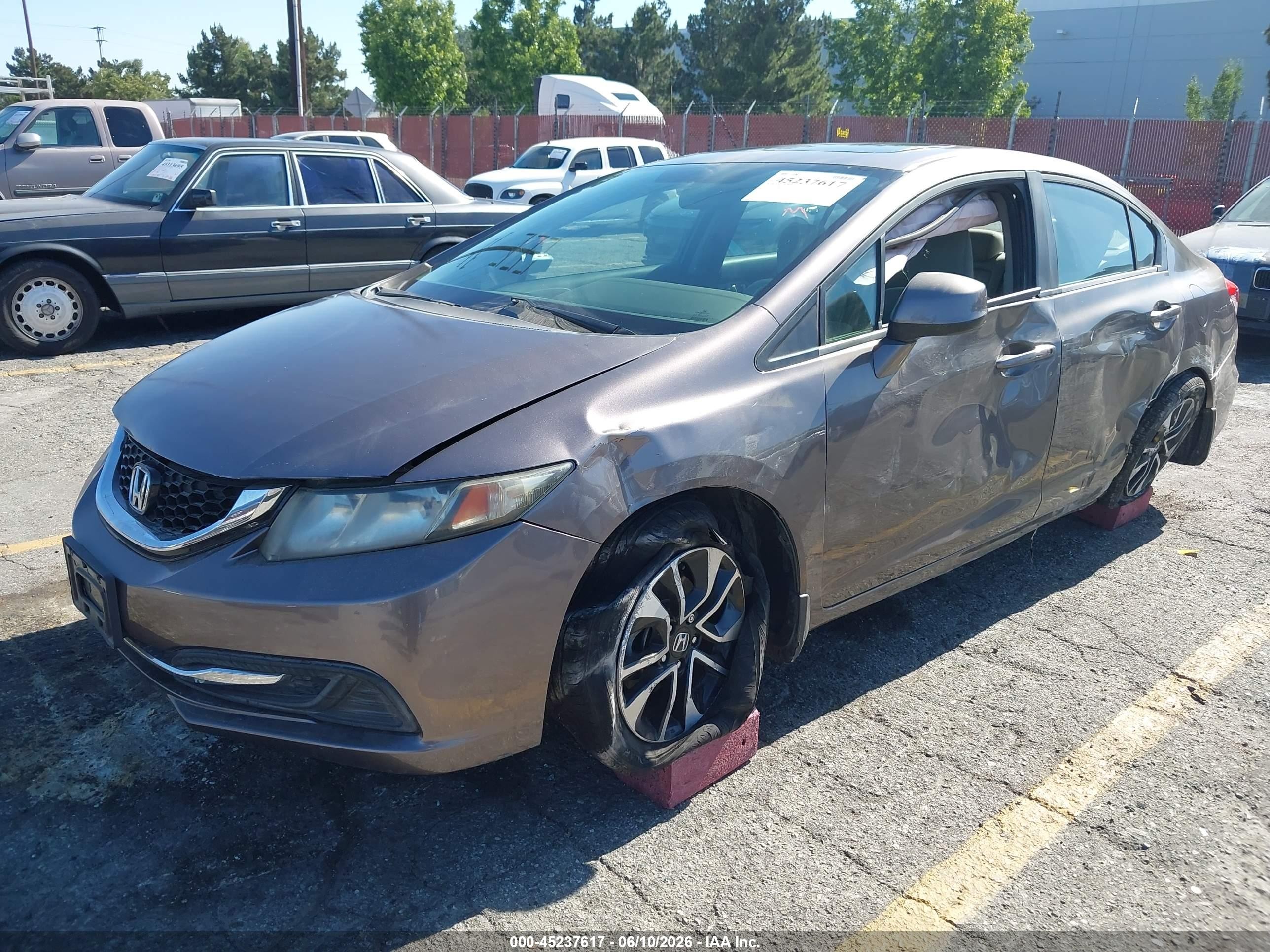 2013 Honda Civic Ex Brown vin: 2HGFB2F86DH529176