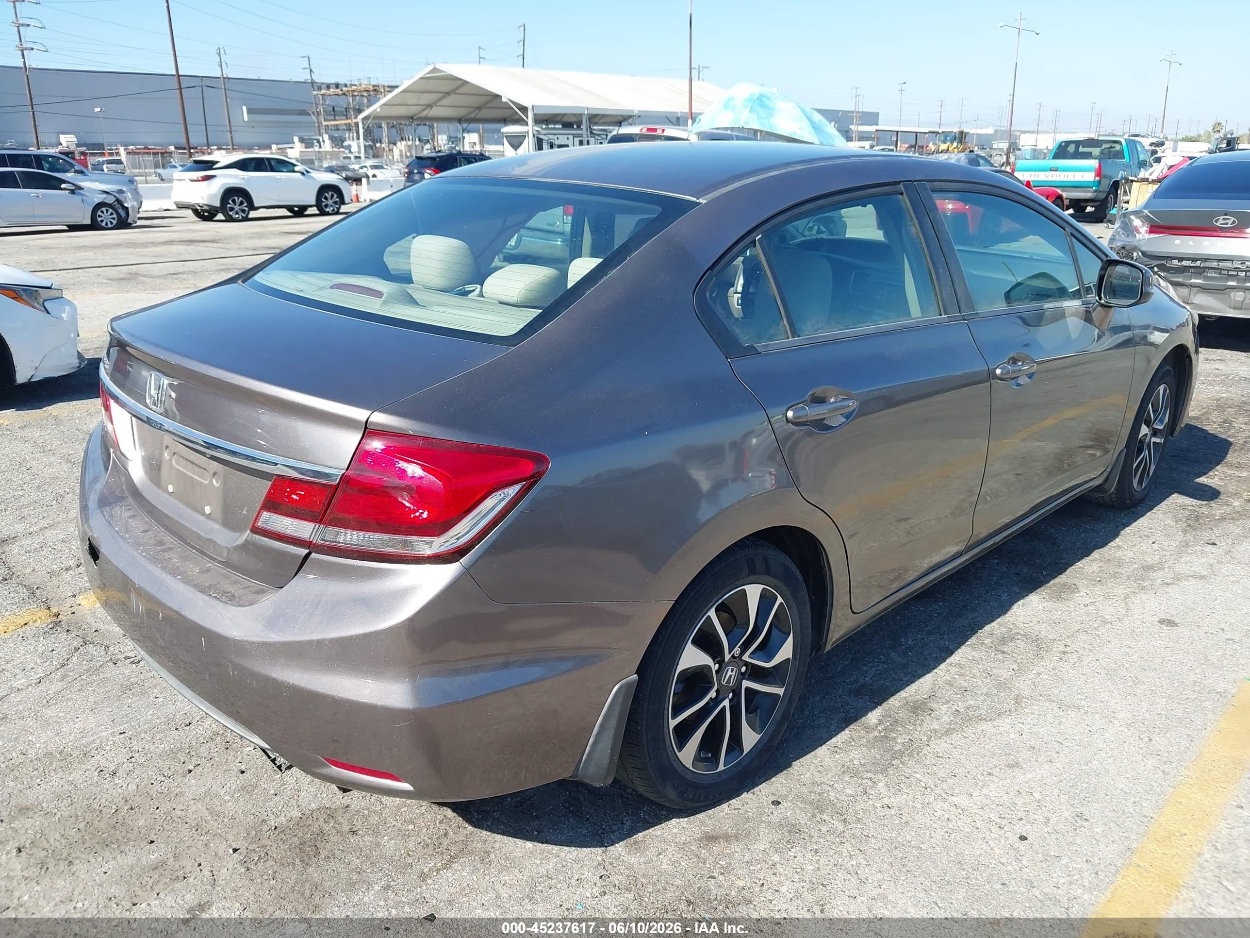 2013 Honda Civic Ex Brown vin: 2HGFB2F86DH529176