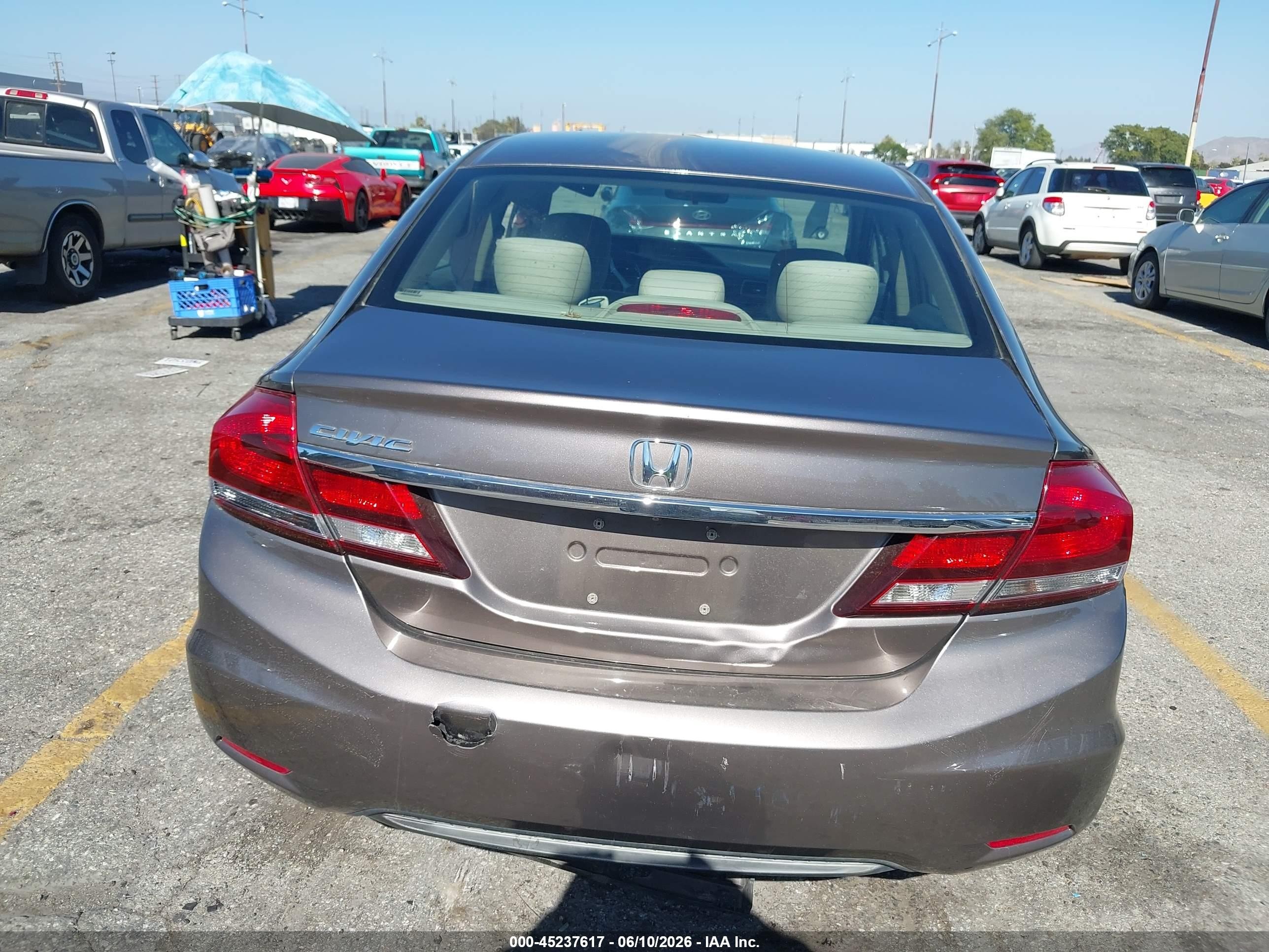 2013 Honda Civic Ex Brown vin: 2HGFB2F86DH529176