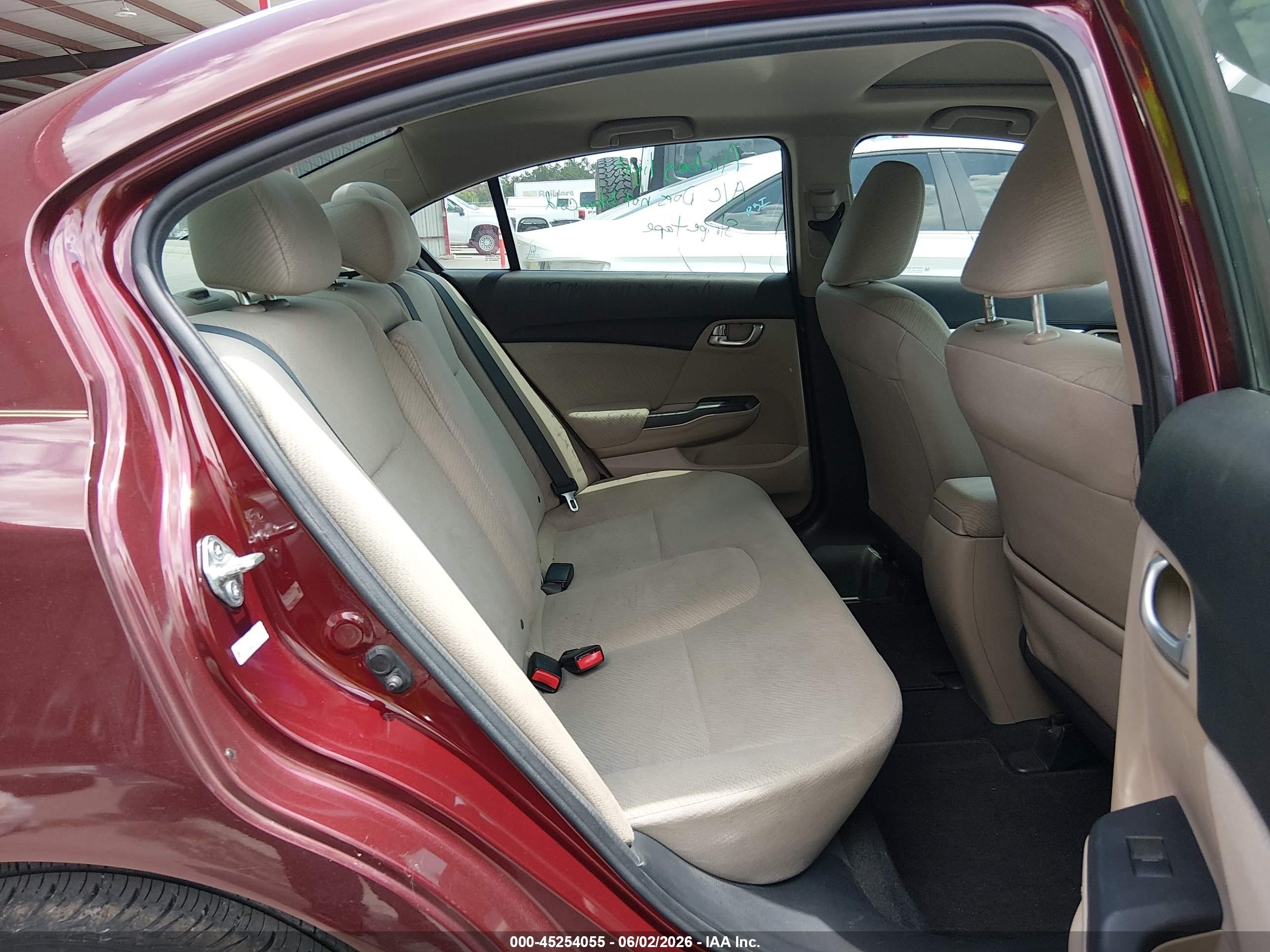2013 Honda Civic Ex Burgundy vin: 2HGFB2F86DH539335