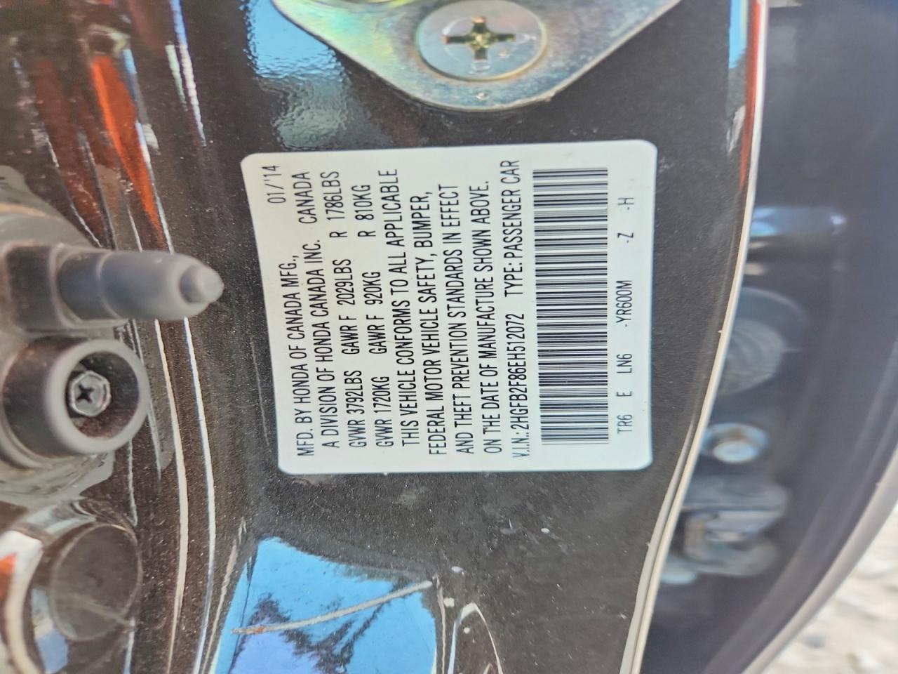 2014 Honda Civic Ex Gray vin: 2HGFB2F86EH512072