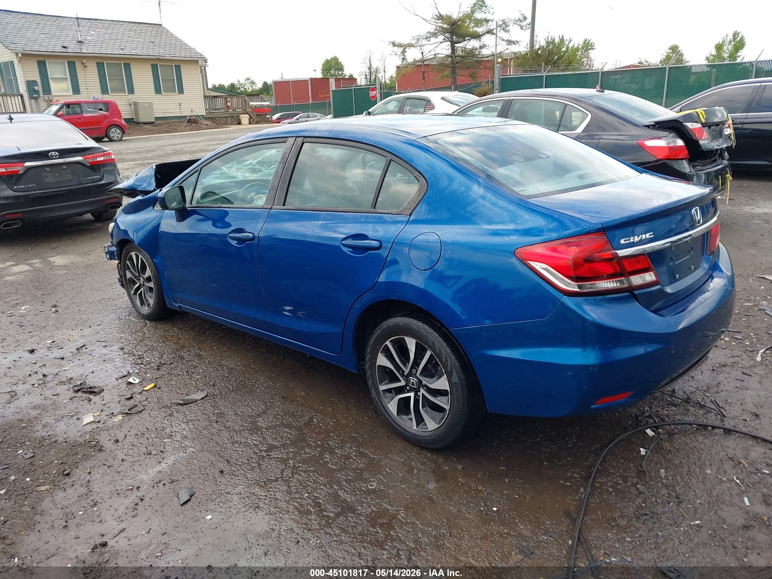 2014 Honda Civic Ex Blue vin: 2HGFB2F86EH532774