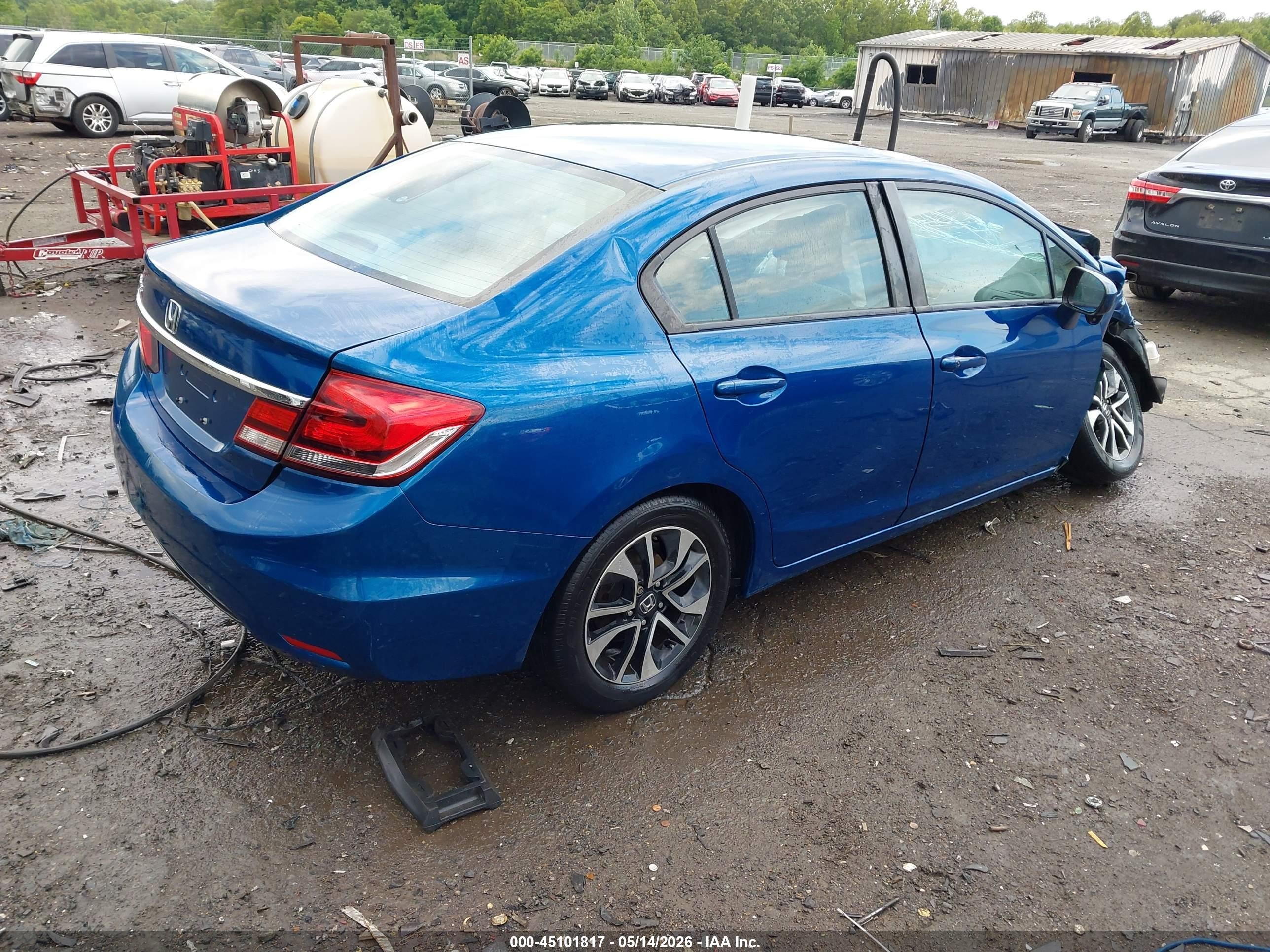 2014 Honda Civic Ex Blue vin: 2HGFB2F86EH532774