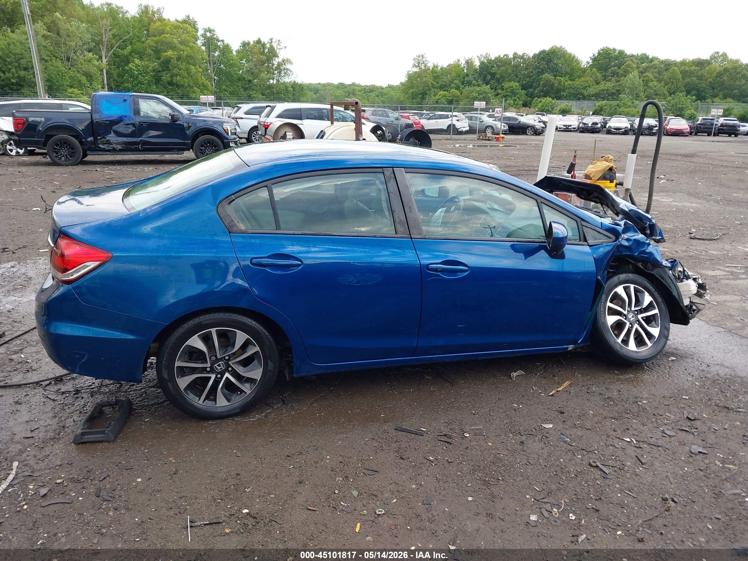 2014 Honda Civic Ex Blue vin: 2HGFB2F86EH532774
