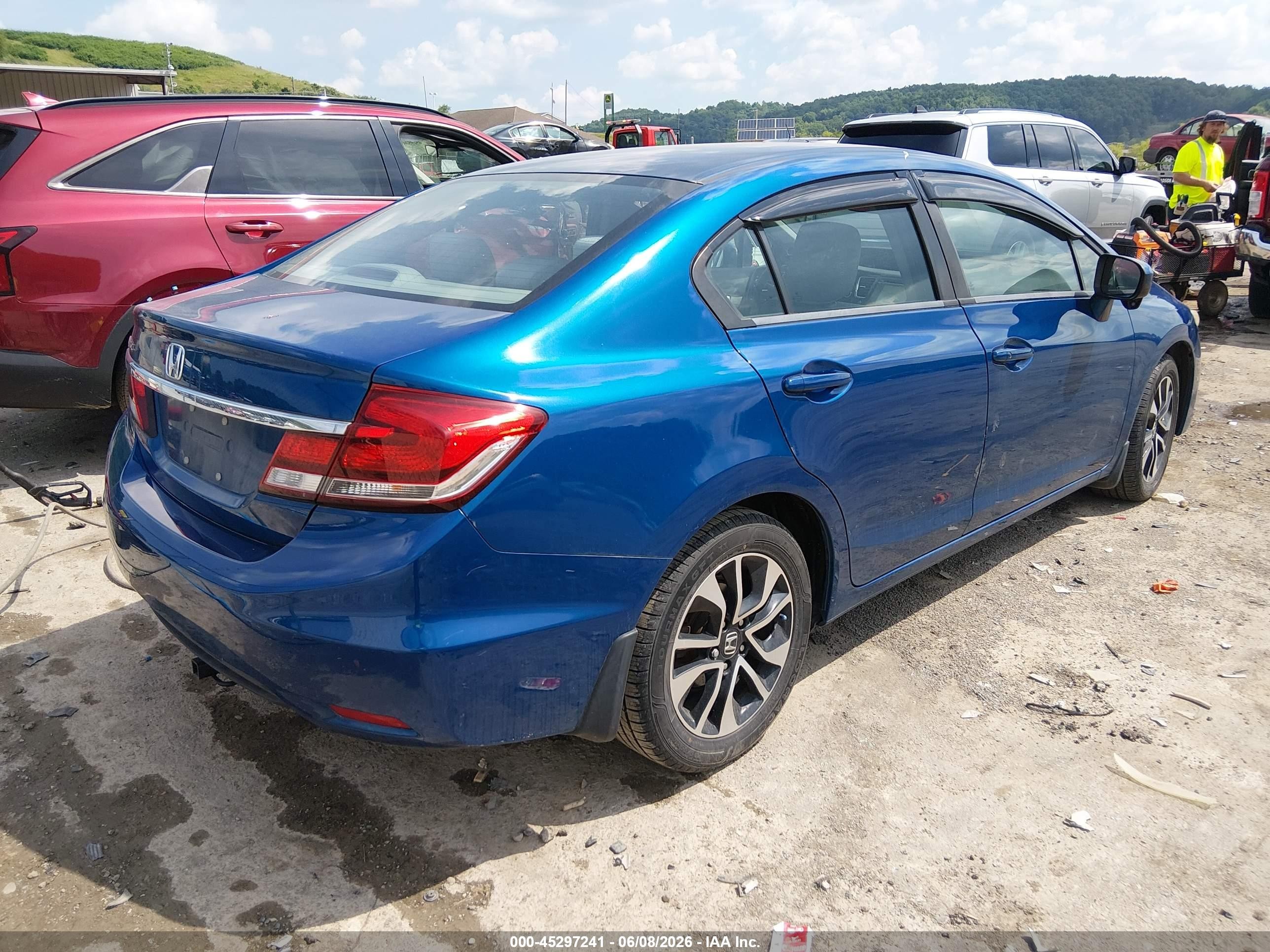 2014 Honda Civic Ex Blue vin: 2HGFB2F86EH537294