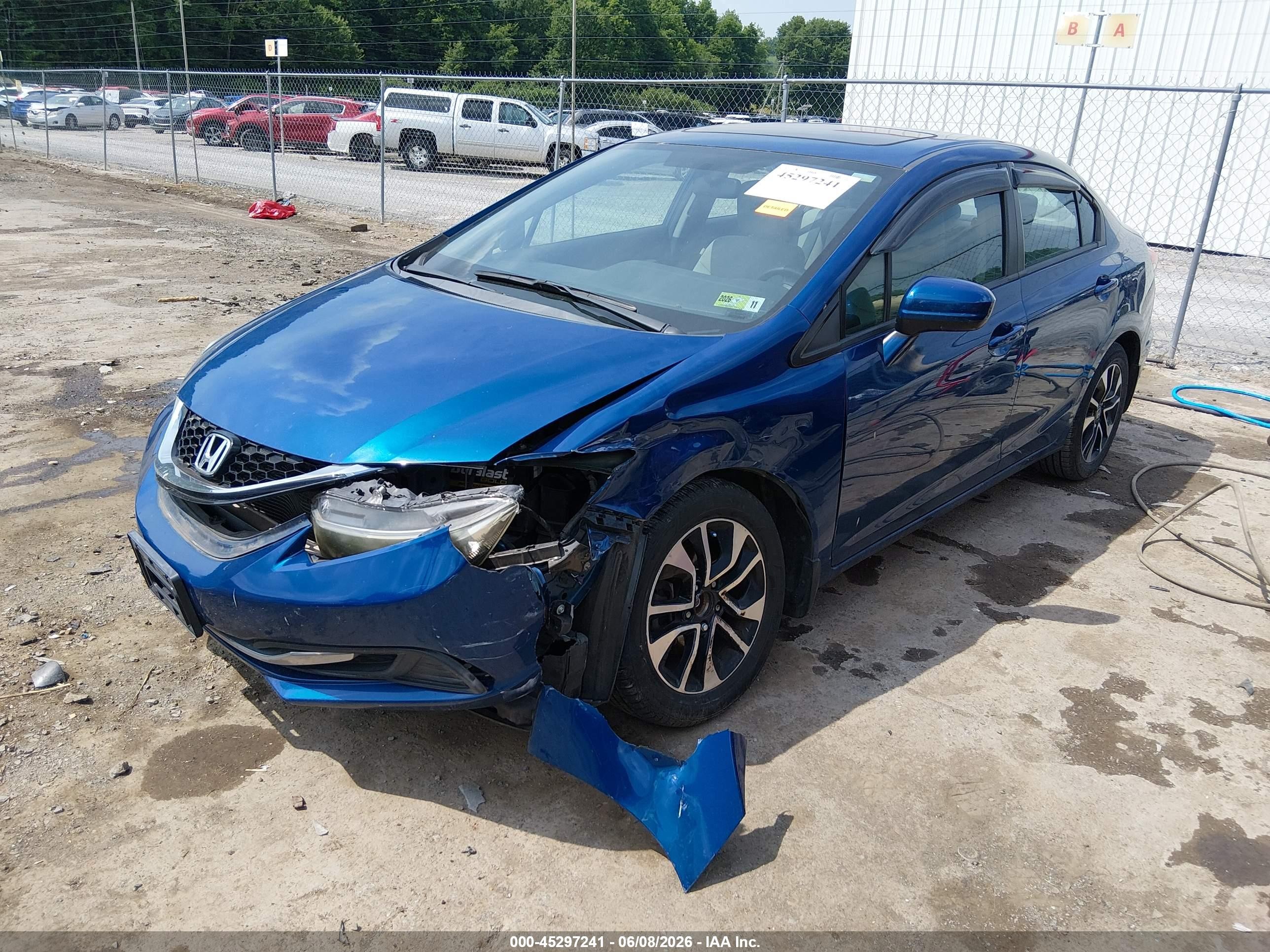 2014 Honda Civic Ex Blue vin: 2HGFB2F86EH537294
