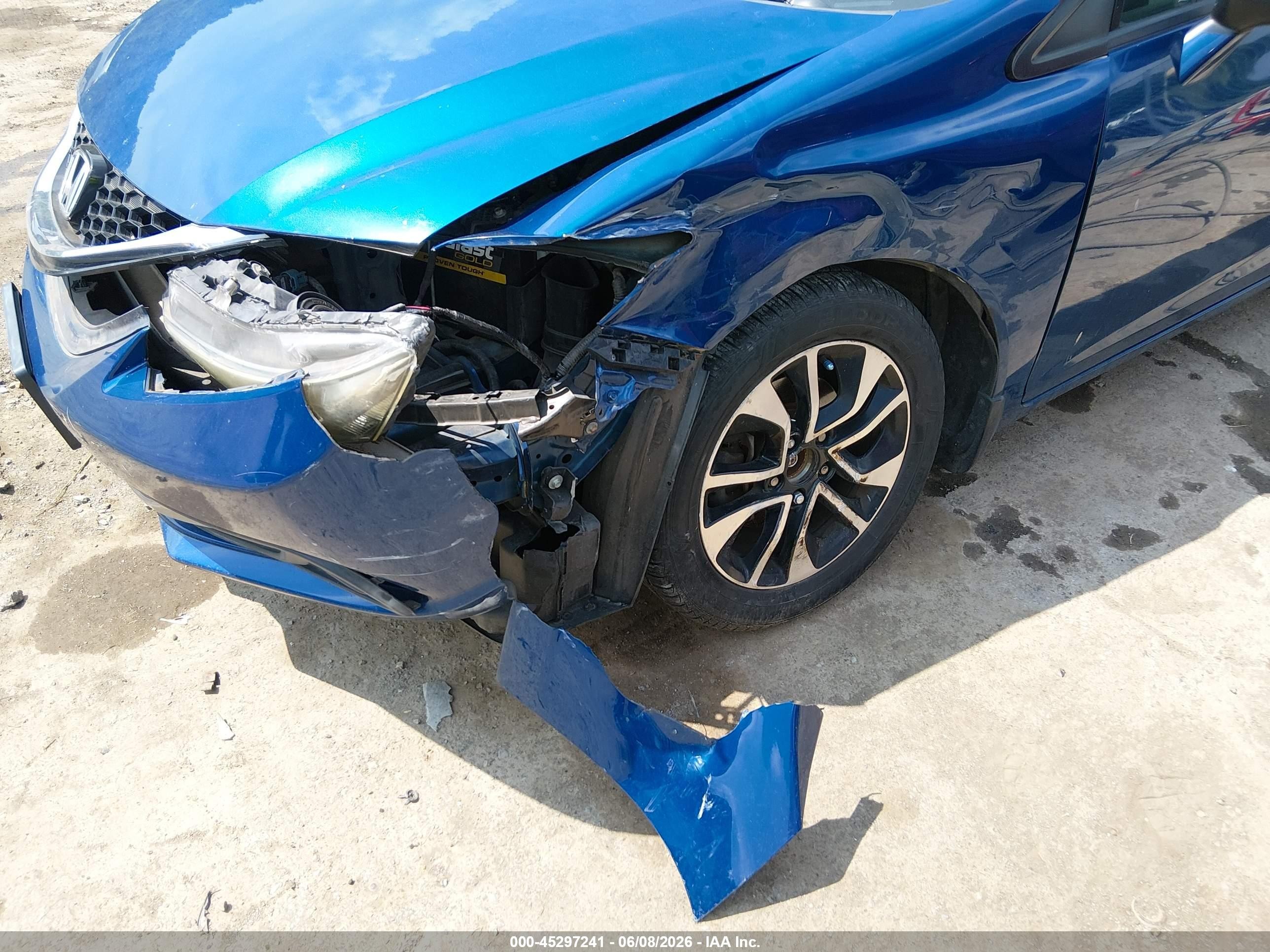 2014 Honda Civic Ex Blue vin: 2HGFB2F86EH537294