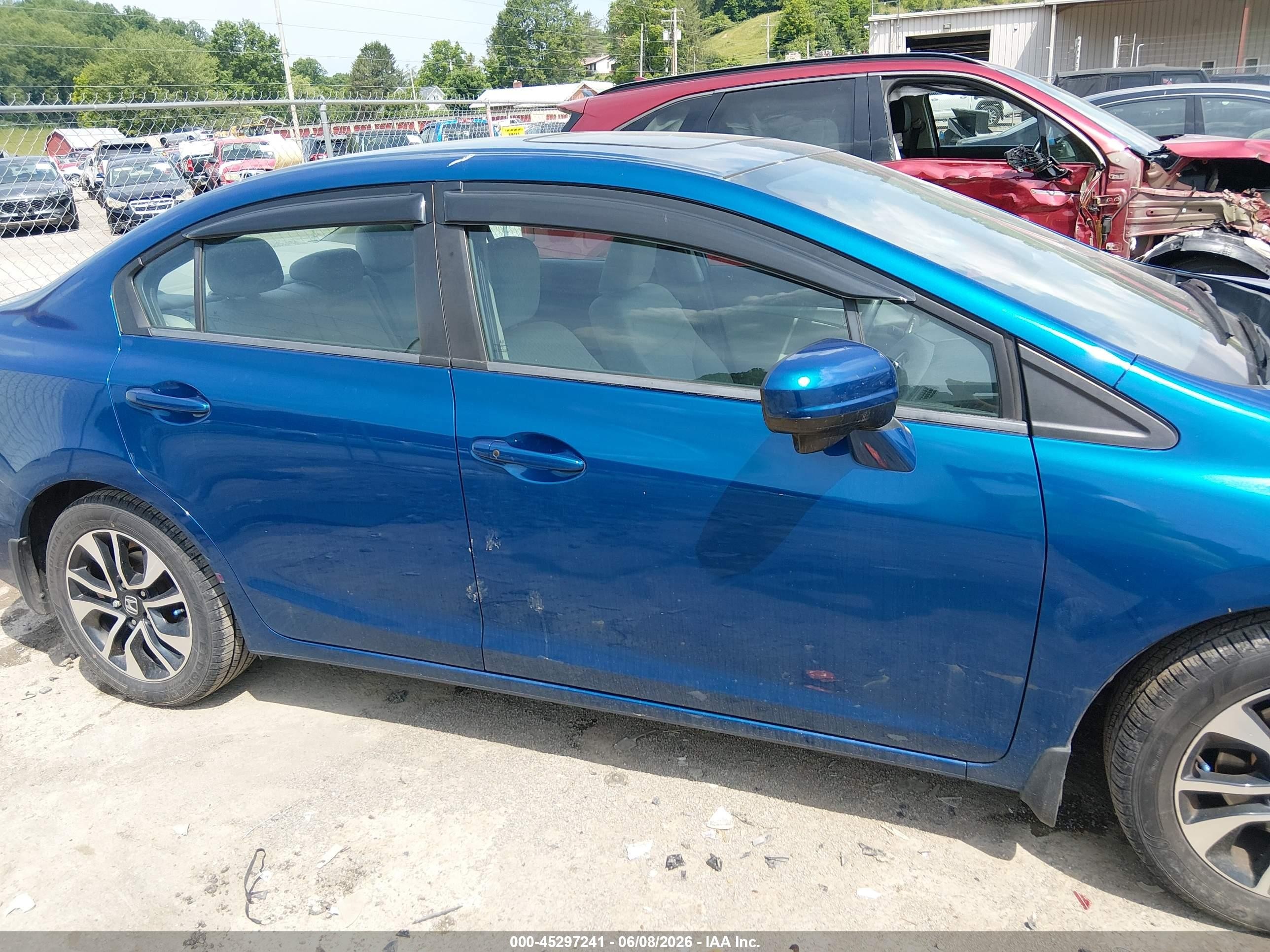 2014 Honda Civic Ex Blue vin: 2HGFB2F86EH537294