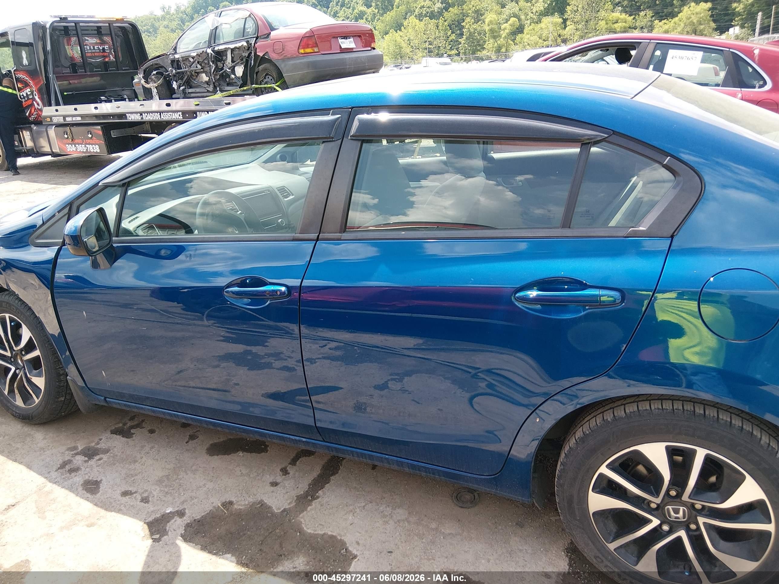 2014 Honda Civic Ex Blue vin: 2HGFB2F86EH537294