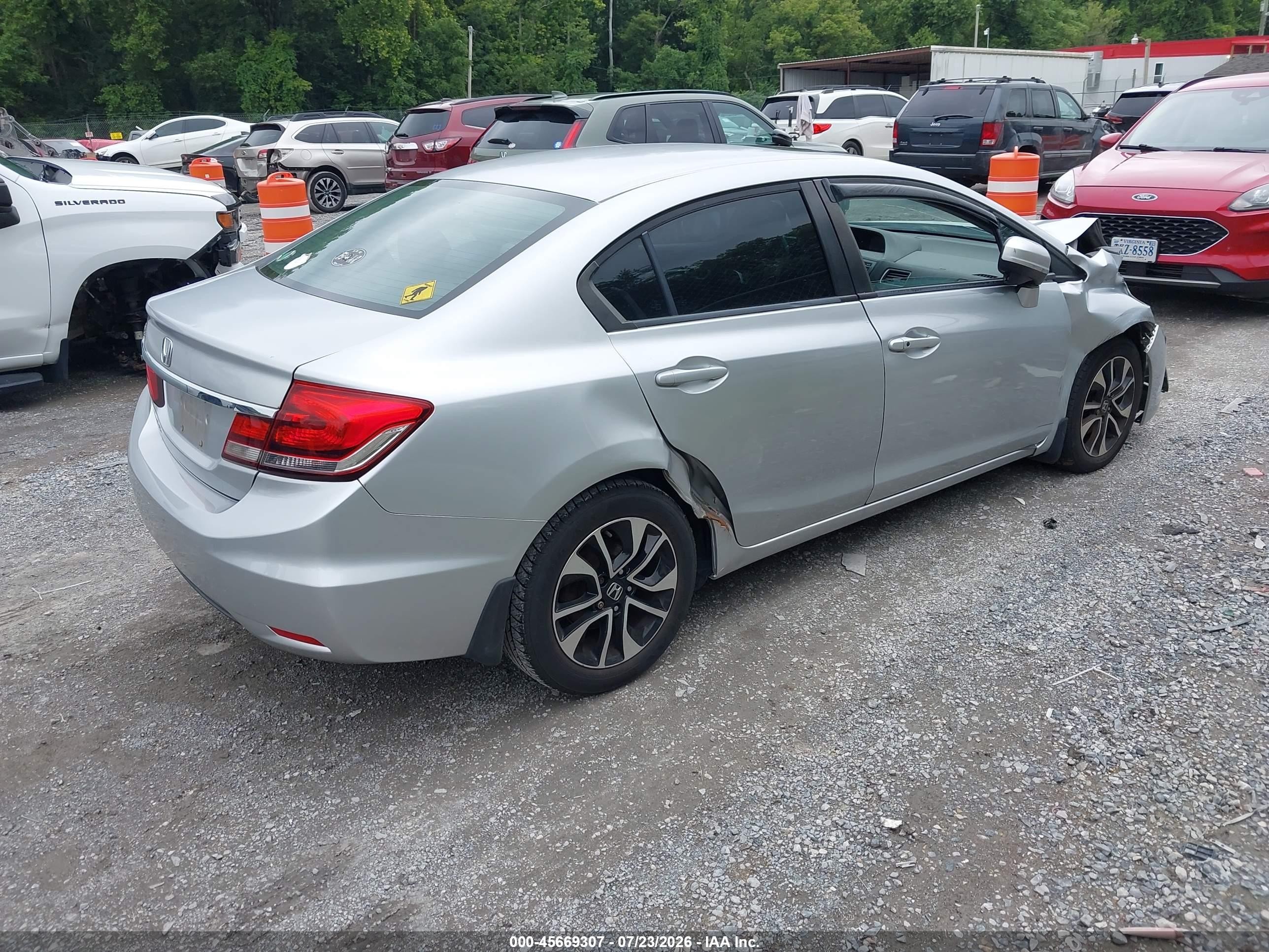2014 Honda Civic Ex Серебряный vin: 2HGFB2F86EH537375