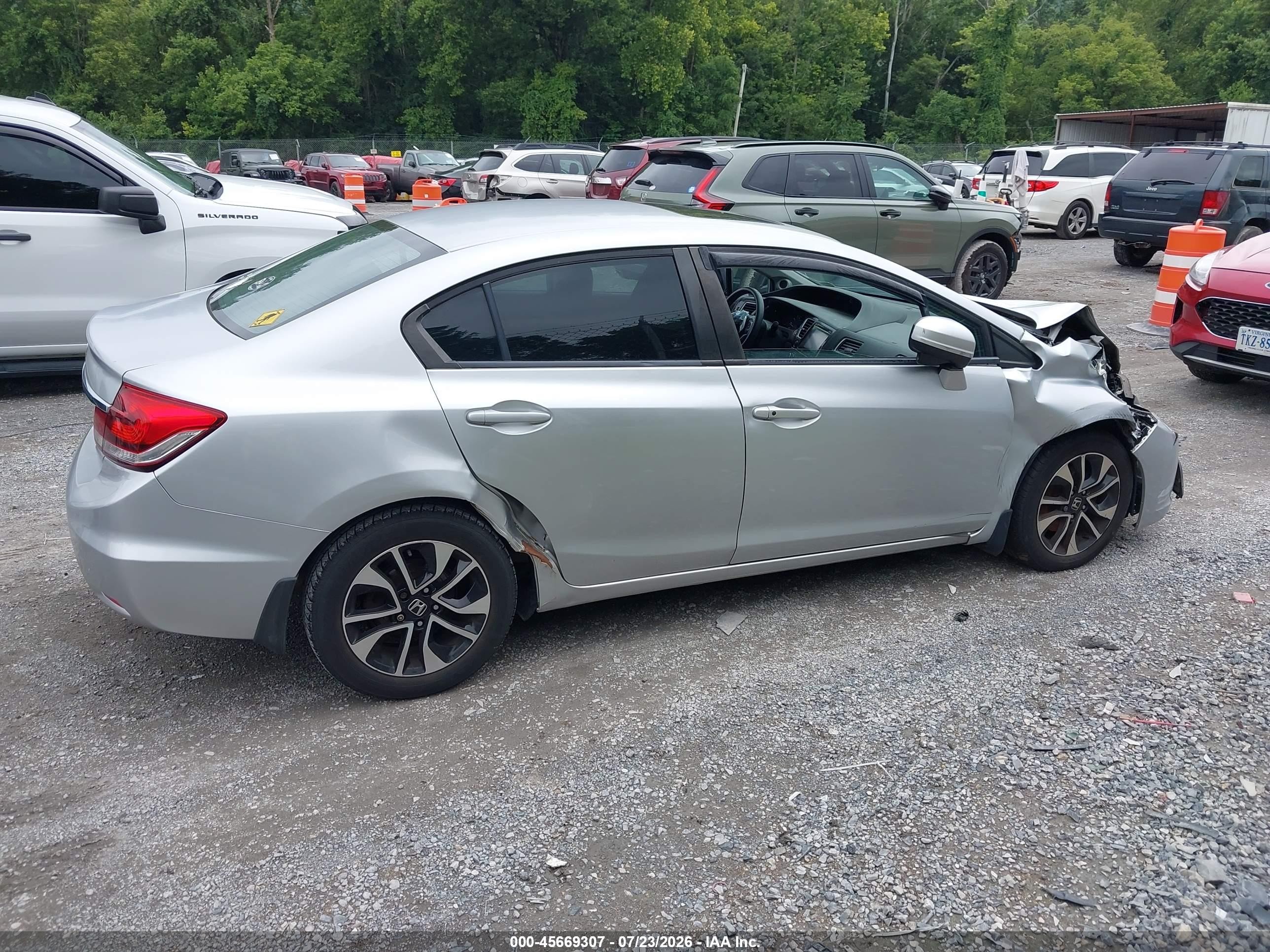 2014 Honda Civic Ex Серебряный vin: 2HGFB2F86EH537375