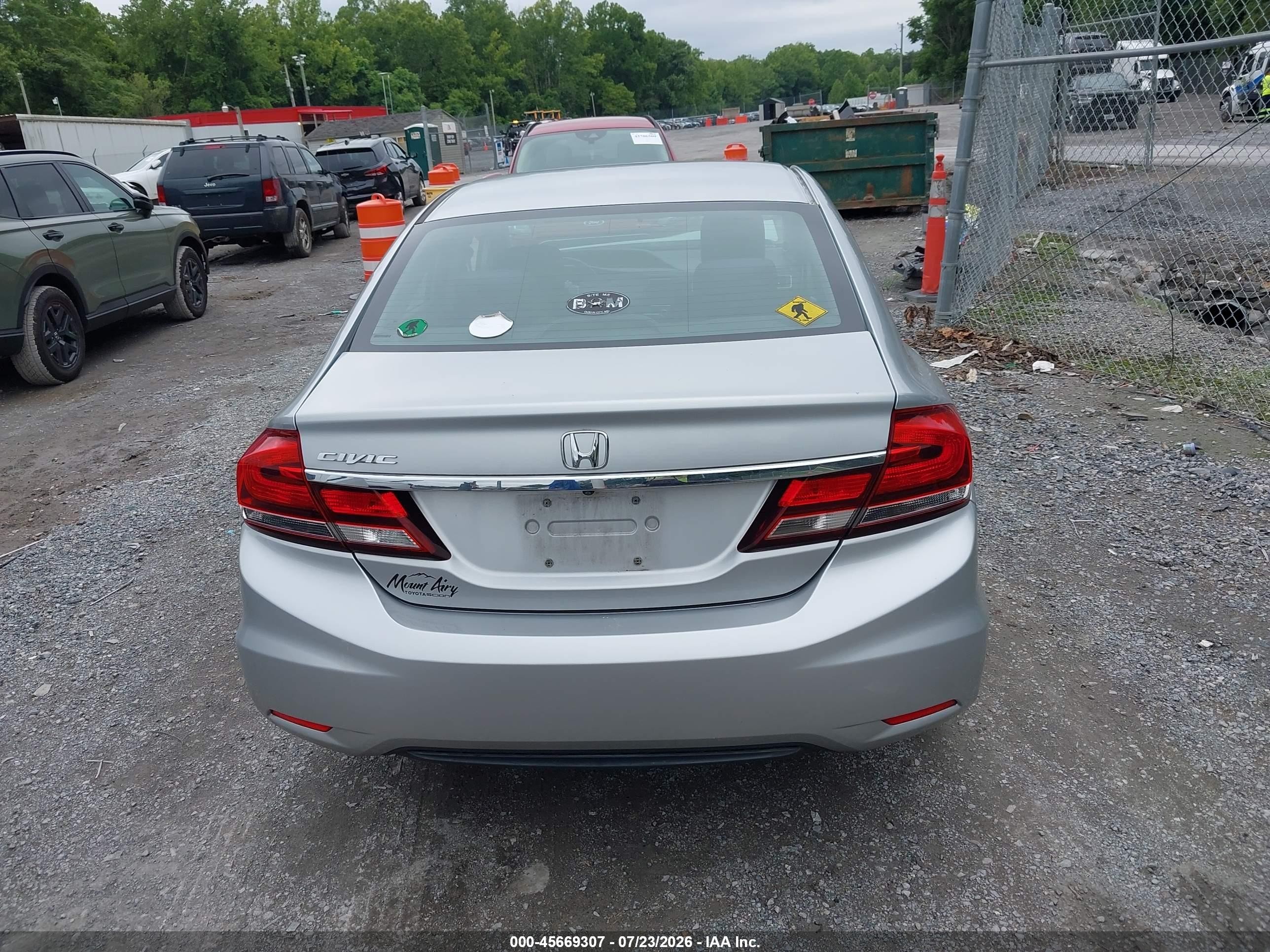 2014 Honda Civic Ex Серебряный vin: 2HGFB2F86EH537375