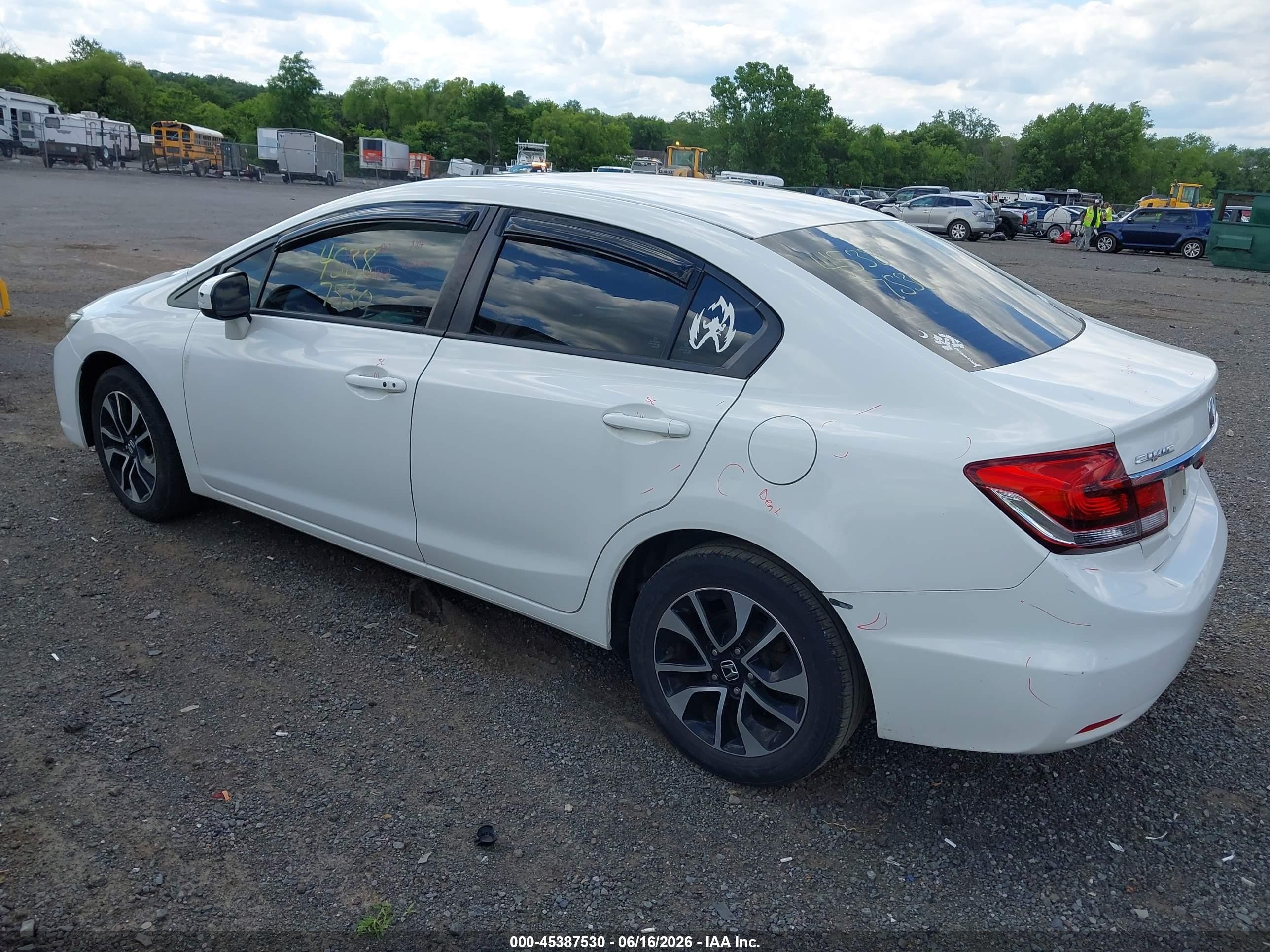 2014 Honda Civic Ex White vin: 2HGFB2F86EH548540