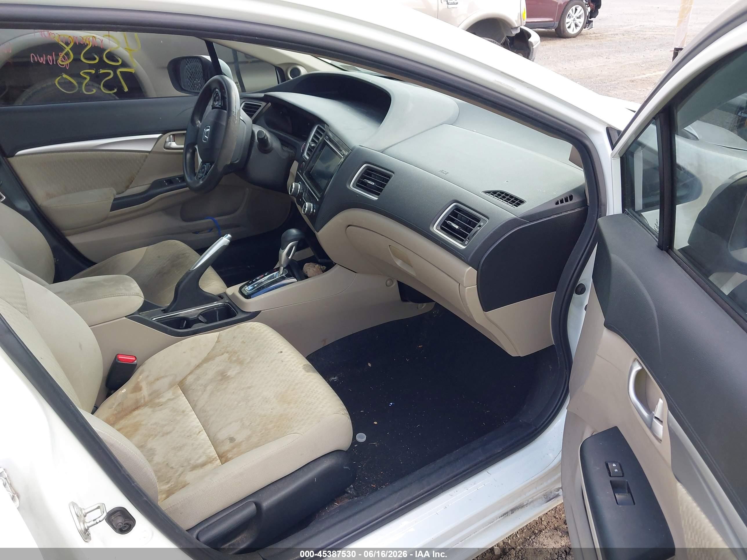 2014 Honda Civic Ex White vin: 2HGFB2F86EH548540