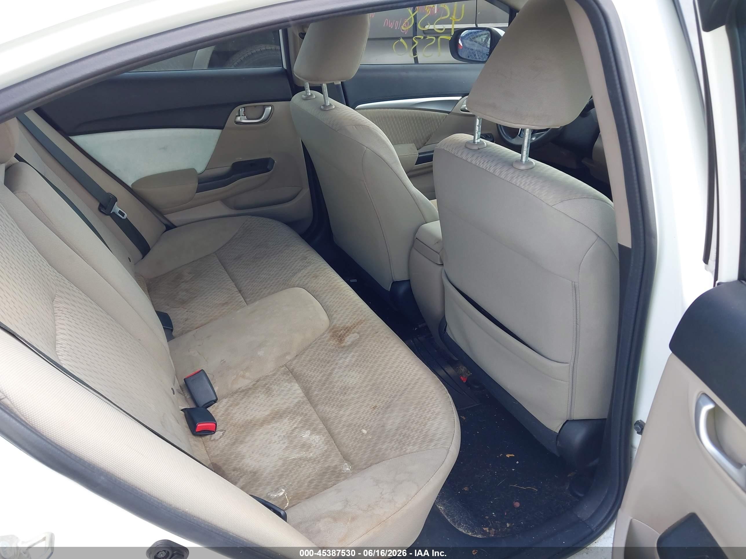 2014 Honda Civic Ex White vin: 2HGFB2F86EH548540