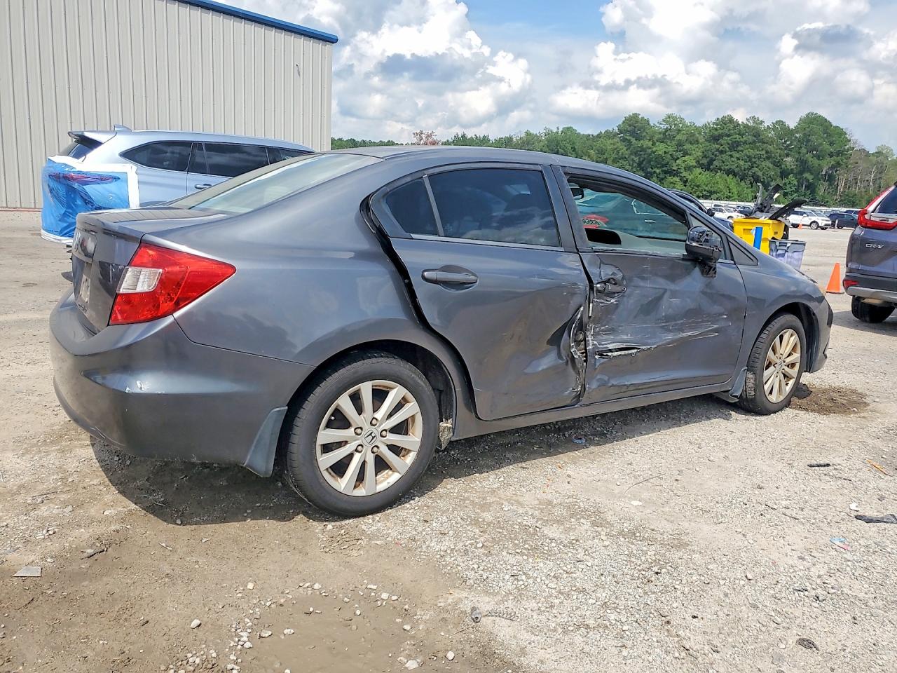 2012 Honda Civic Ex Gray vin: 2HGFB2F87CH304621