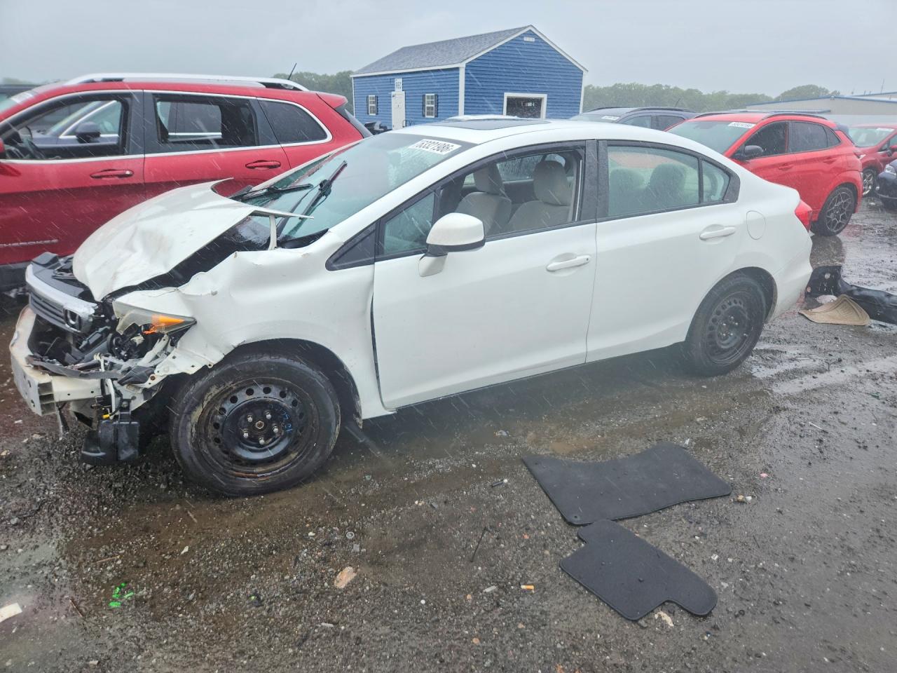 2012 Honda Civic Ex White vin: 2HGFB2F87CH305221