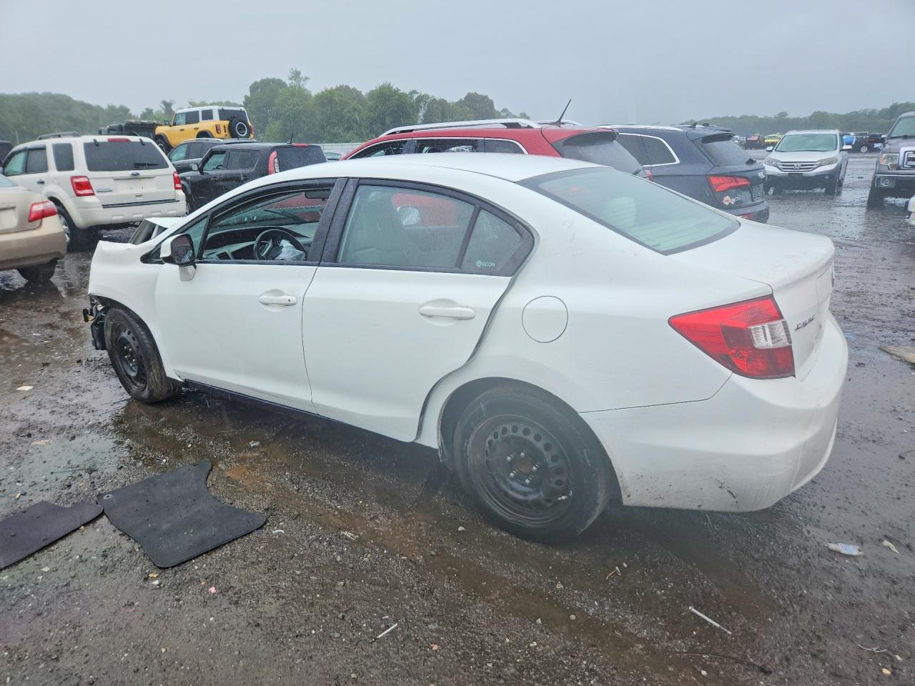 2012 Honda Civic Ex White vin: 2HGFB2F87CH305221