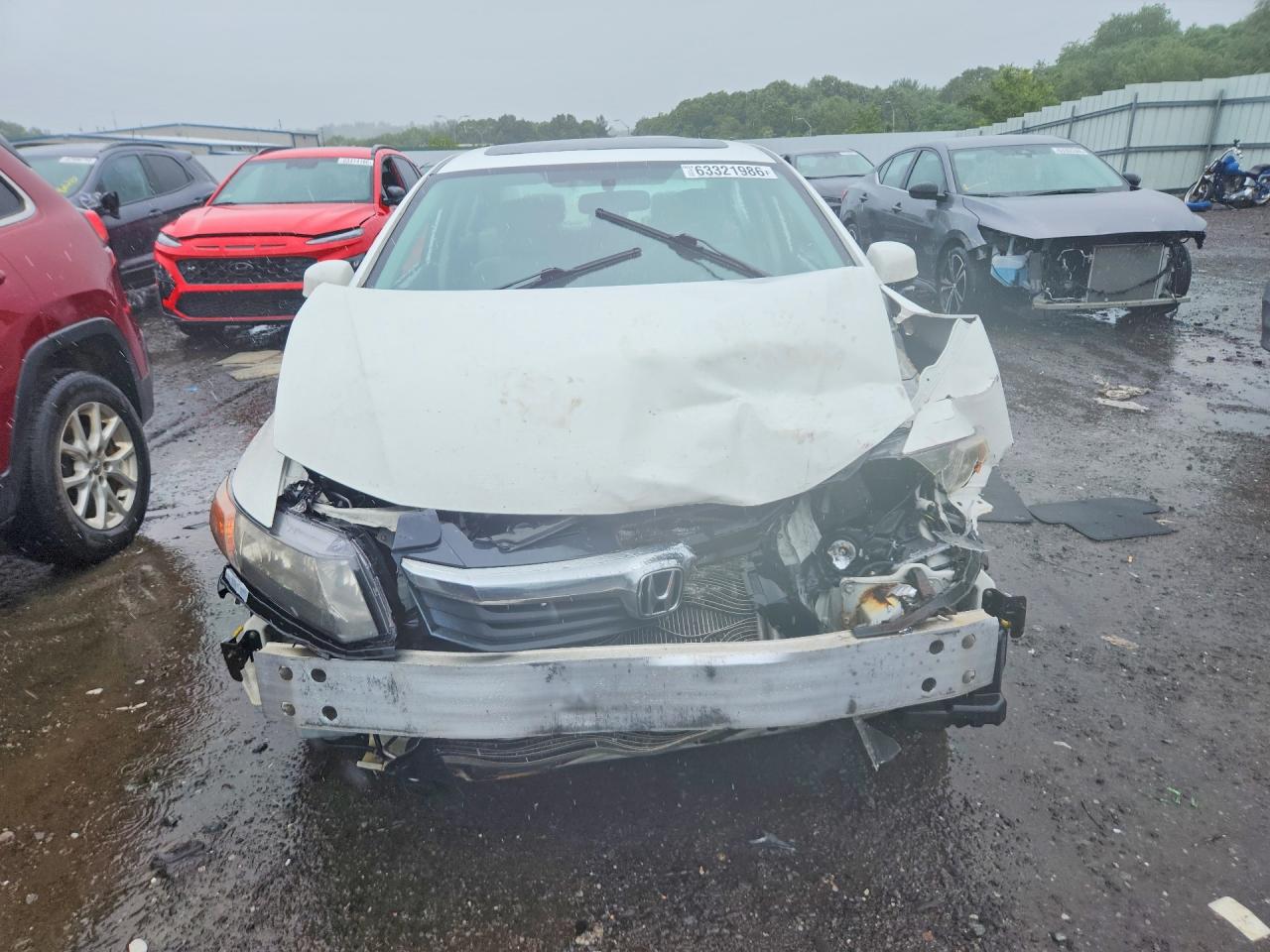 2012 Honda Civic Ex White vin: 2HGFB2F87CH305221