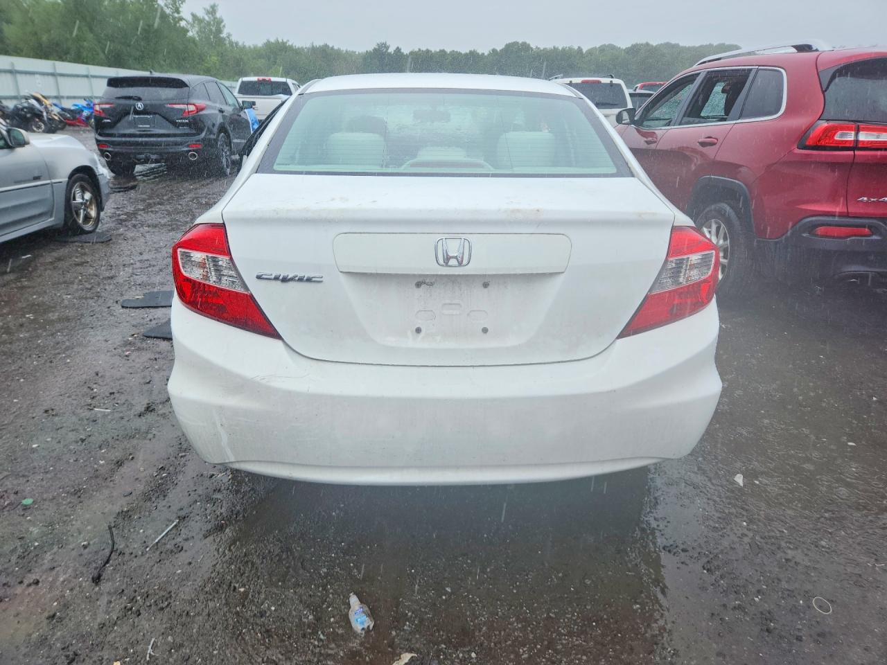 2012 Honda Civic Ex White vin: 2HGFB2F87CH305221