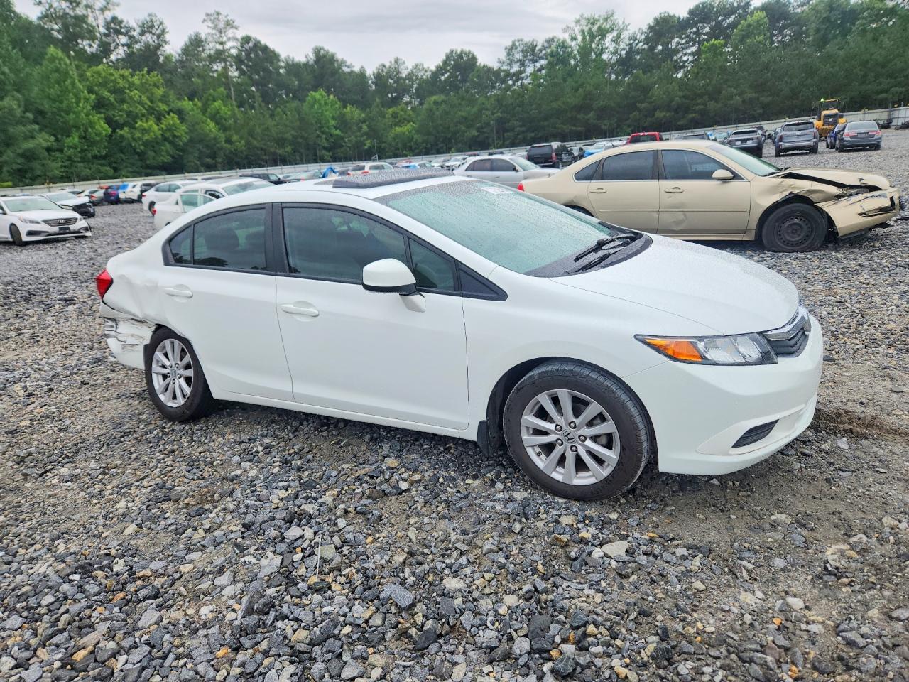 2012 Honda Civic Ex White vin: 2HGFB2F87CH319779