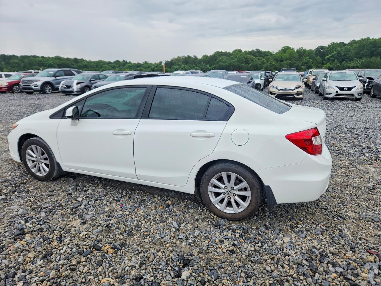 2012 Honda Civic Ex White vin: 2HGFB2F87CH319779