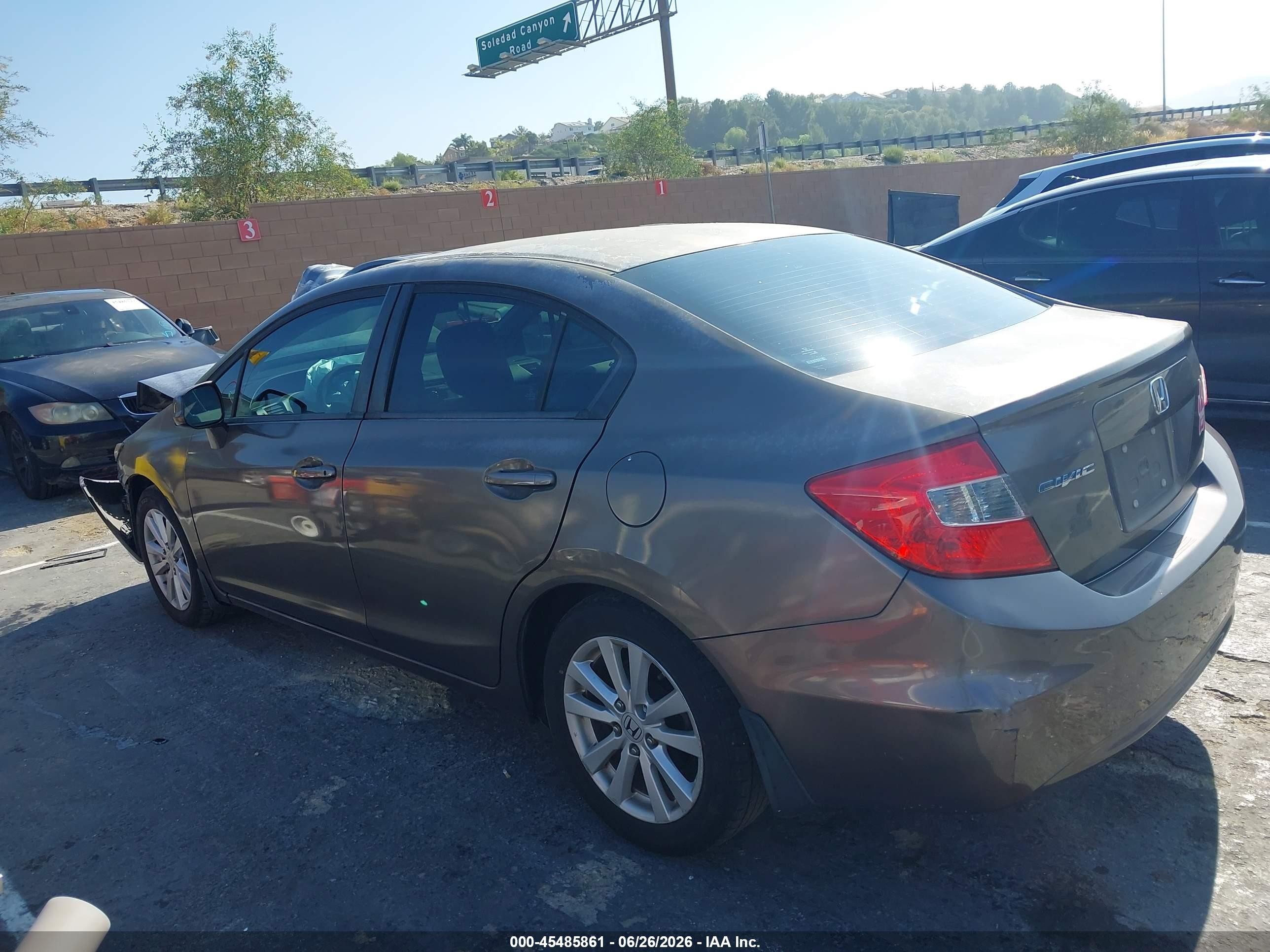 2012 Honda Civic Ex Brown vin: 2HGFB2F87CH507024