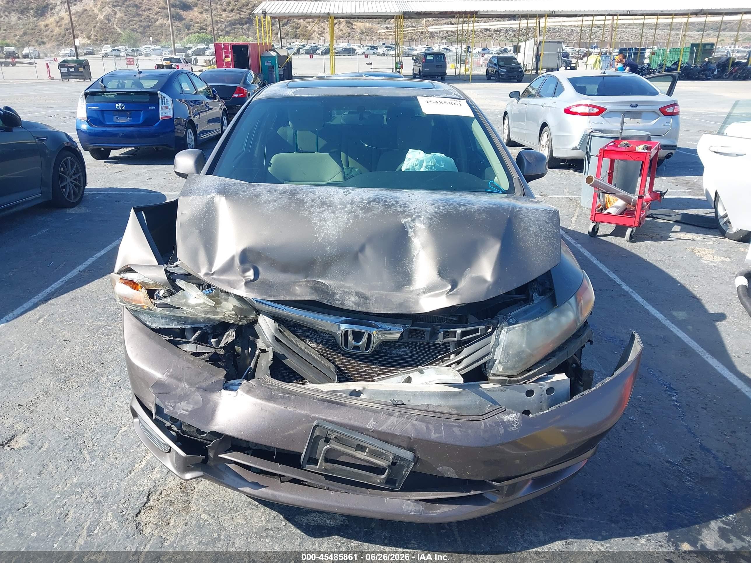 2012 Honda Civic Ex Brown vin: 2HGFB2F87CH507024