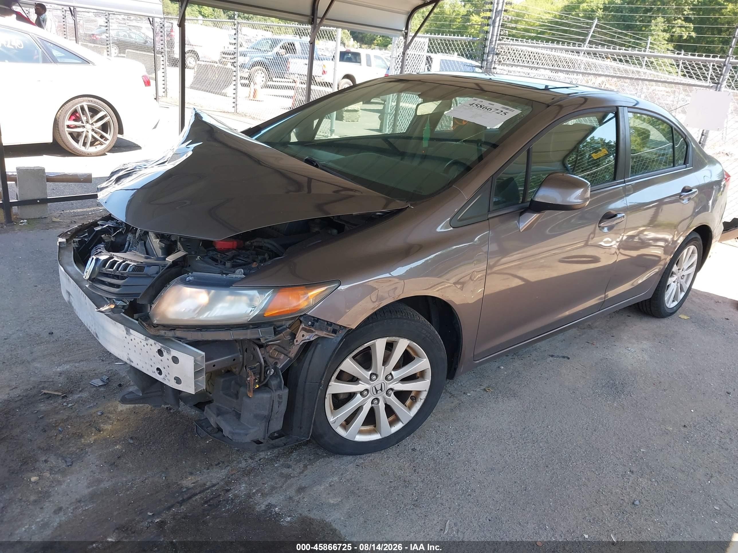 2012 Honda Civic Ex Gray vin: 2HGFB2F87CH514782