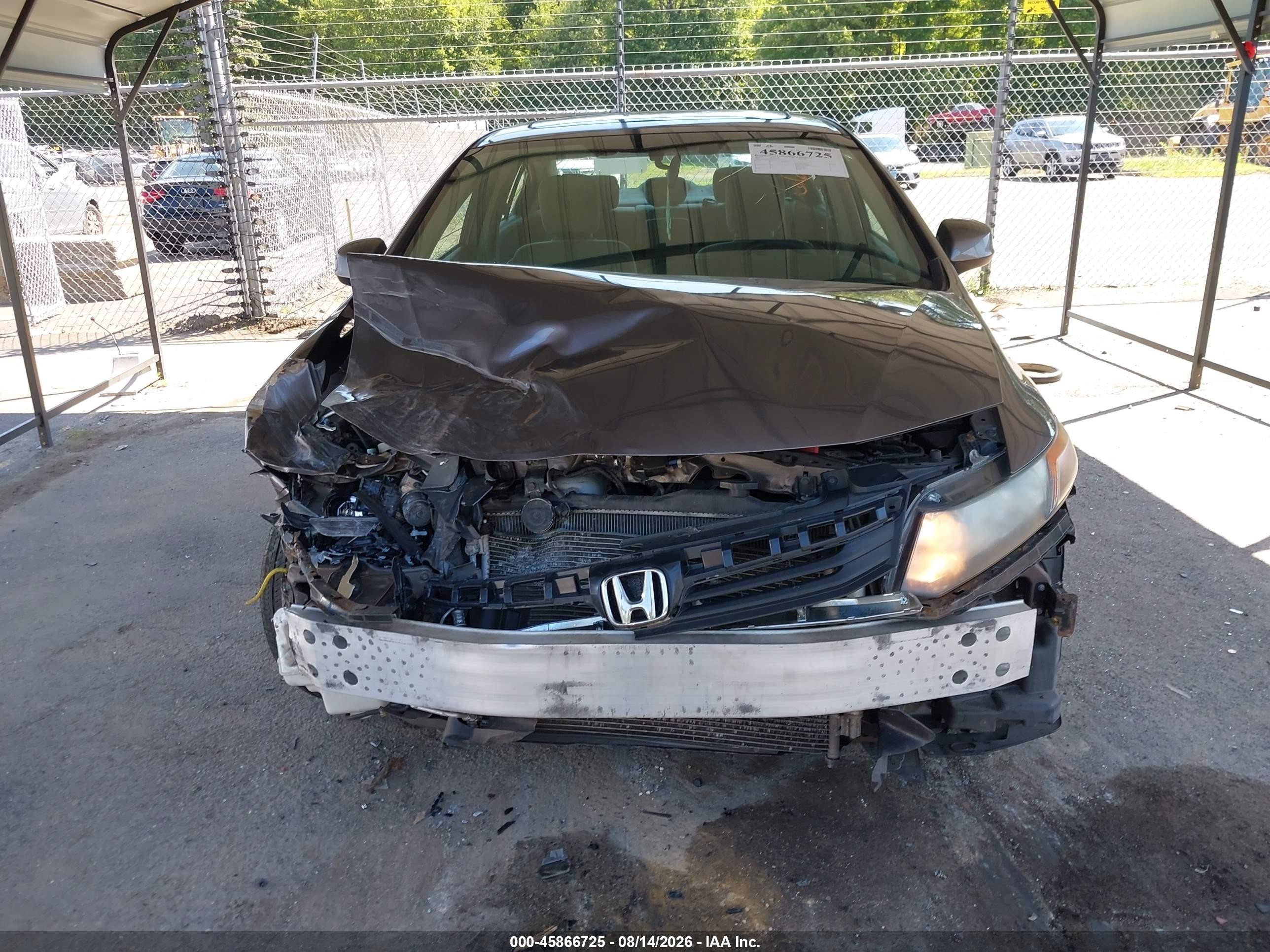 2012 Honda Civic Ex Gray vin: 2HGFB2F87CH514782