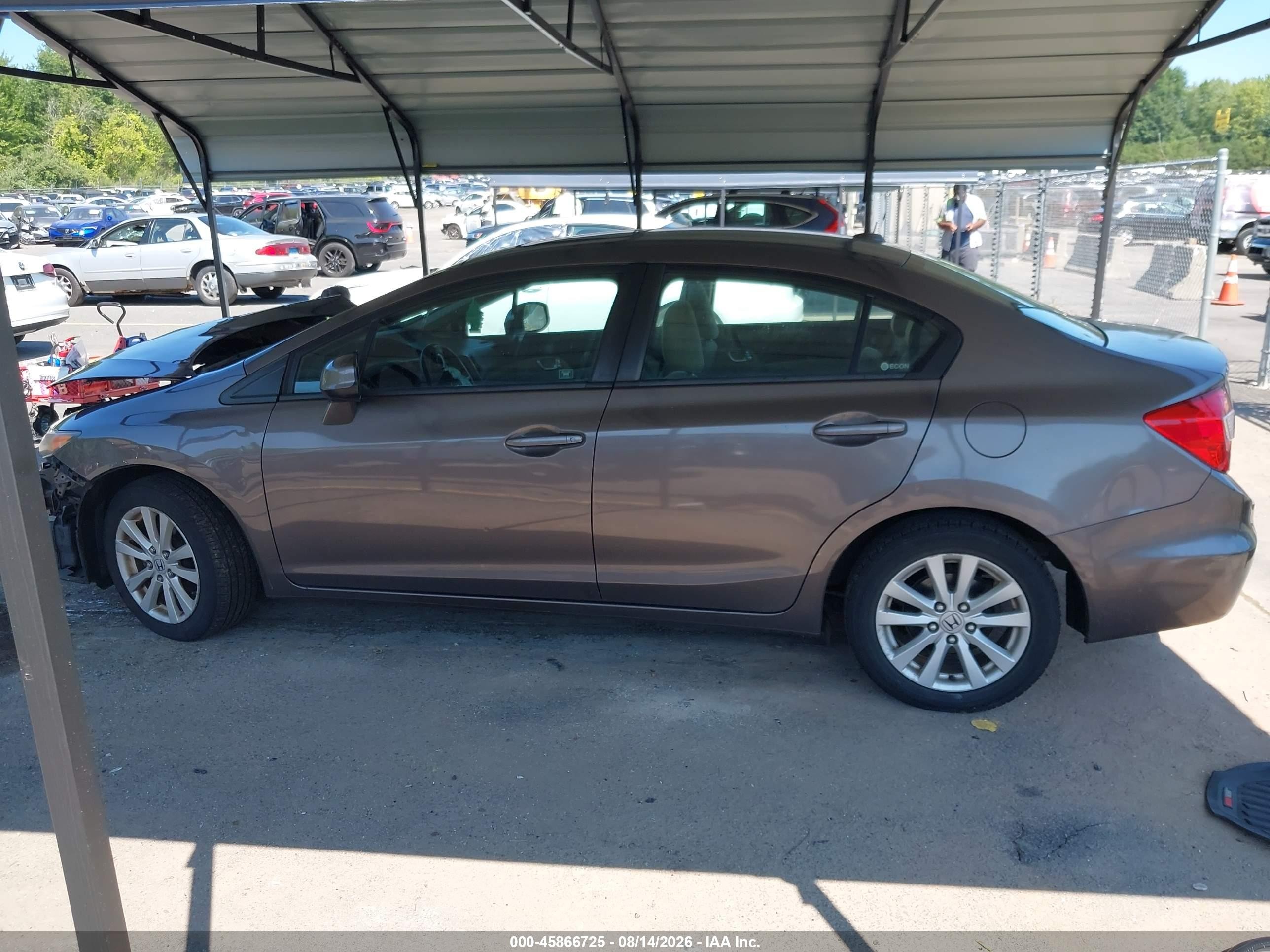 2012 Honda Civic Ex Gray vin: 2HGFB2F87CH514782