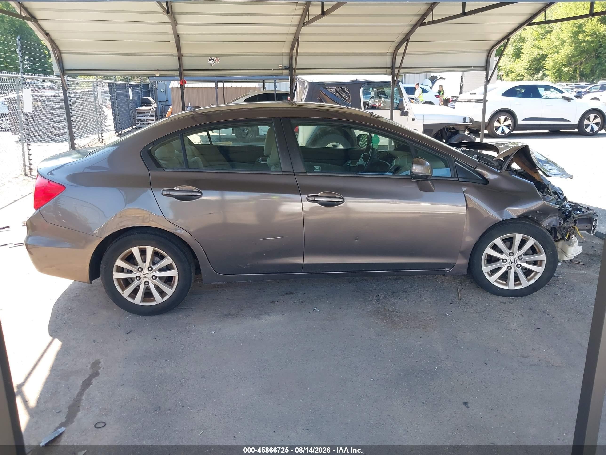 2012 Honda Civic Ex Gray vin: 2HGFB2F87CH514782