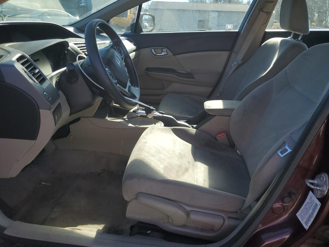 2012 Honda Civic Ex Burgundy vin: 2HGFB2F87CH533977