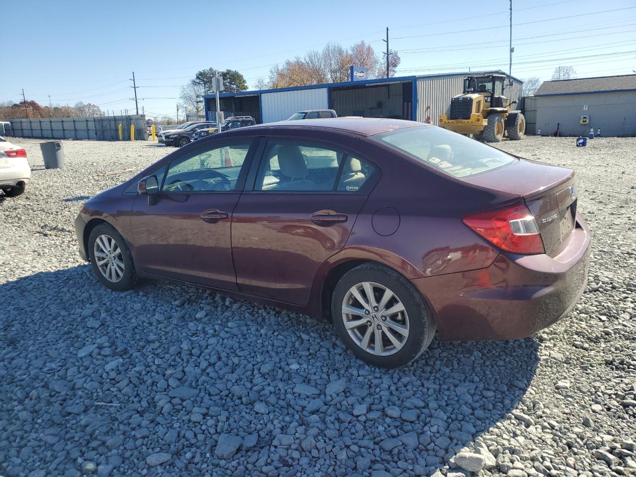 2012 Honda Civic Ex Burgundy vin: 2HGFB2F87CH533977
