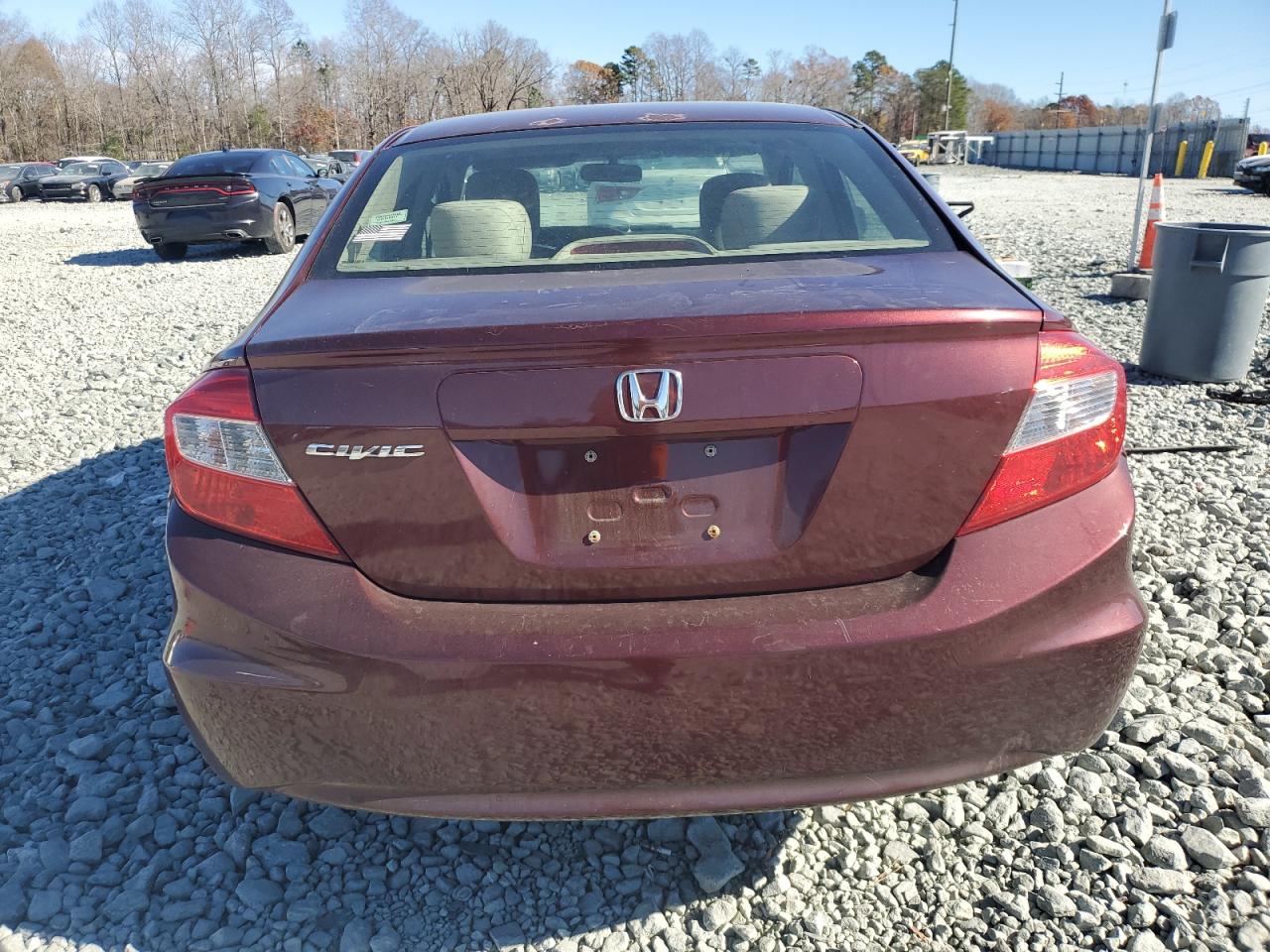 2012 Honda Civic Ex Burgundy vin: 2HGFB2F87CH533977