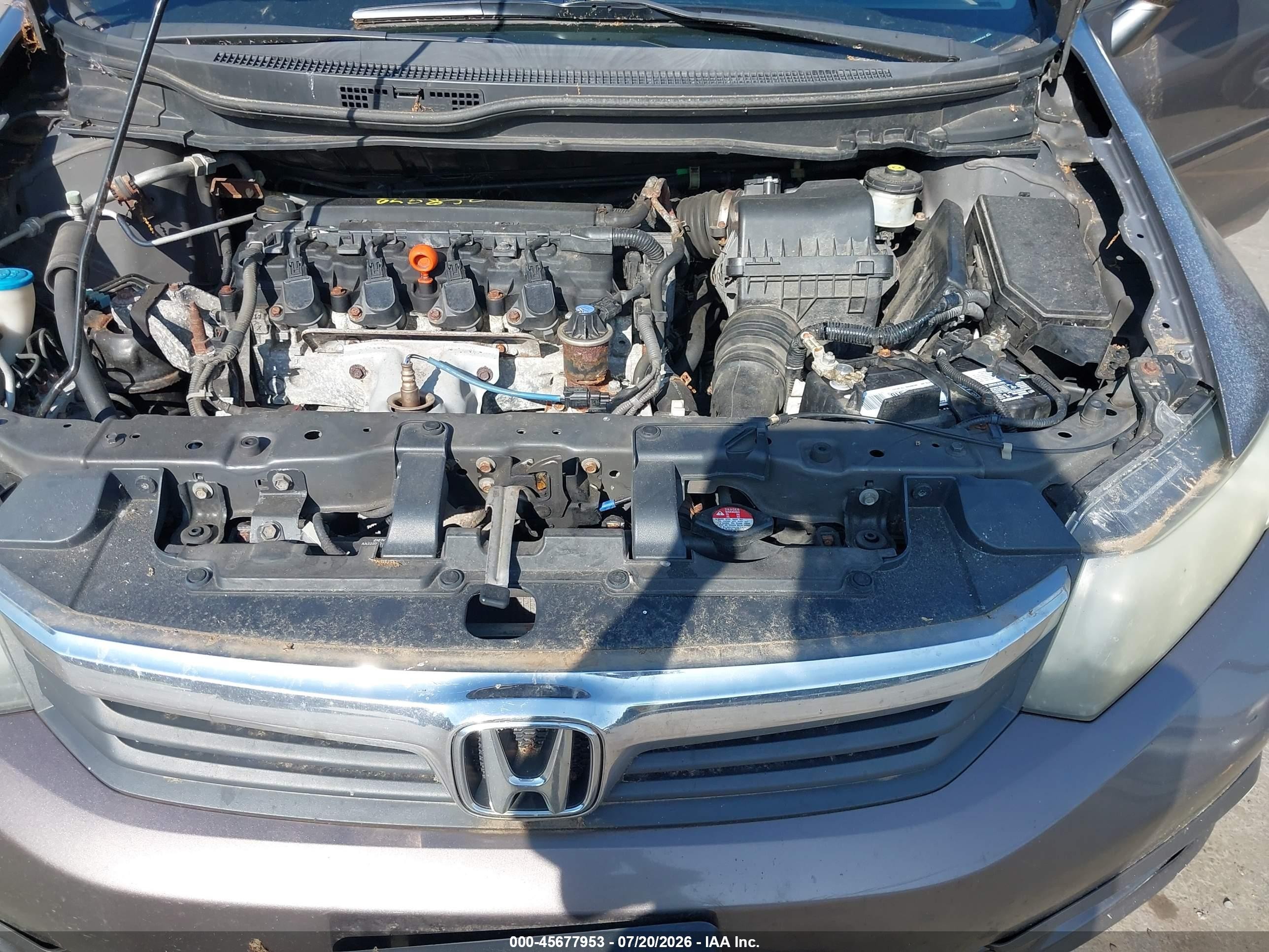 2012 Honda Civic Ex Gray vin: 2HGFB2F87CH544543