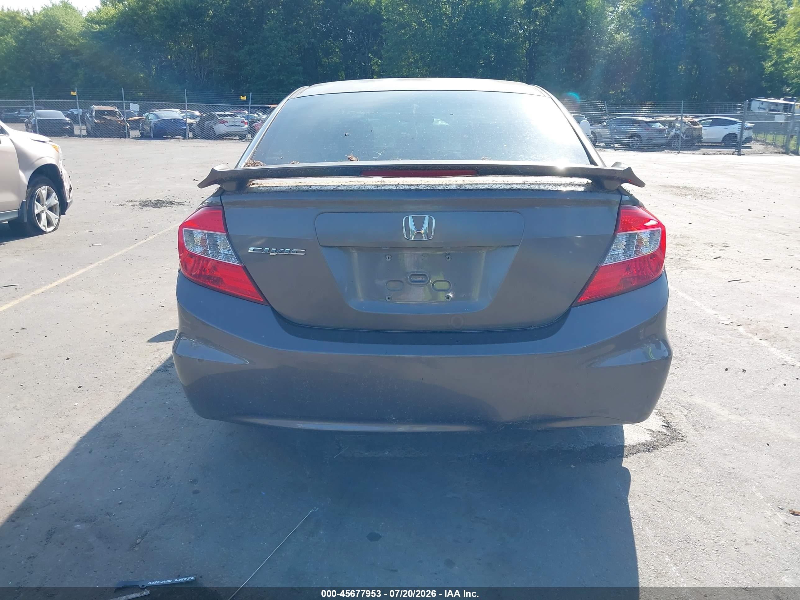 2012 Honda Civic Ex Gray vin: 2HGFB2F87CH544543