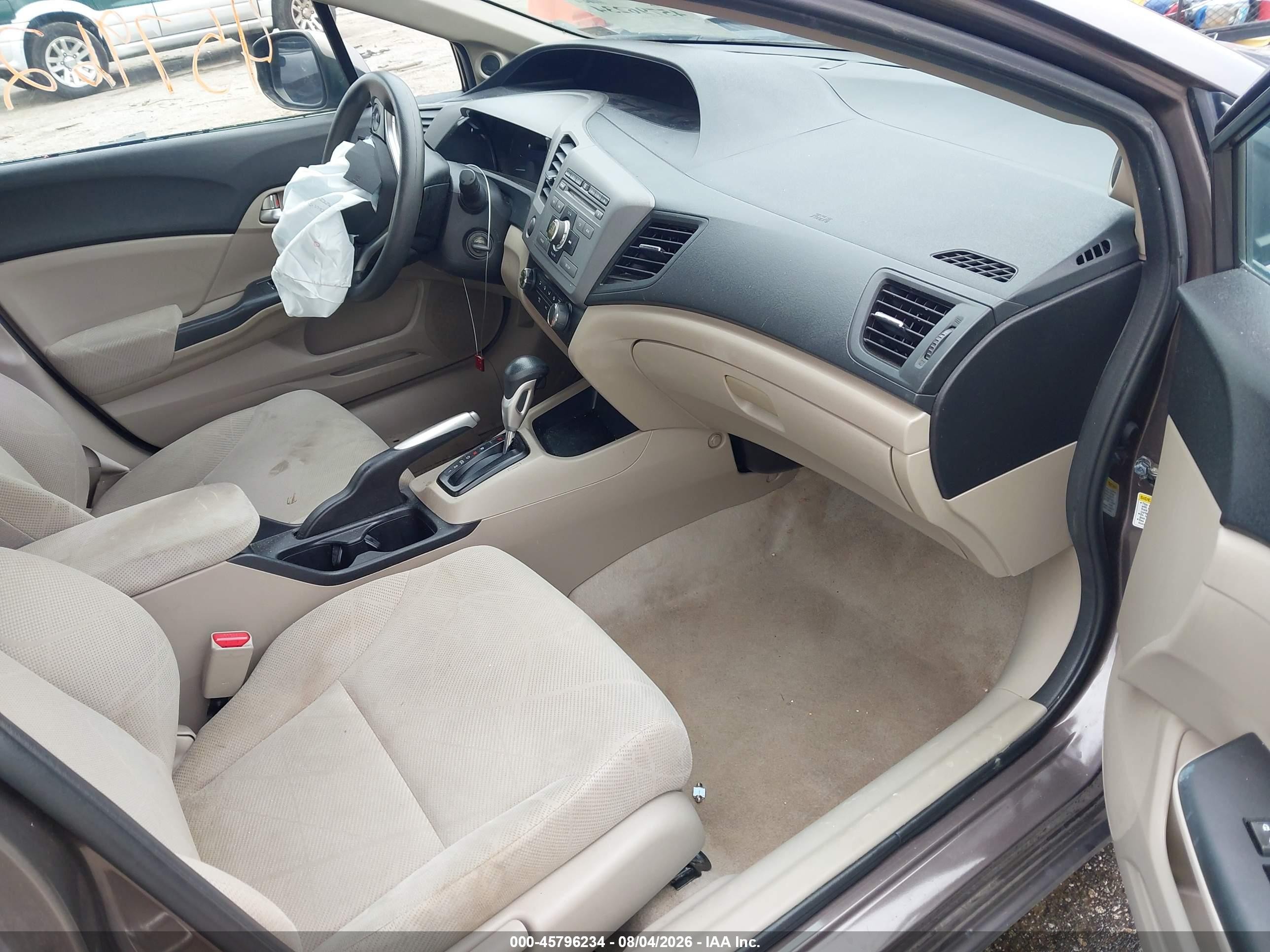2012 Honda Civic Ex Brown vin: 2HGFB2F87CH551606