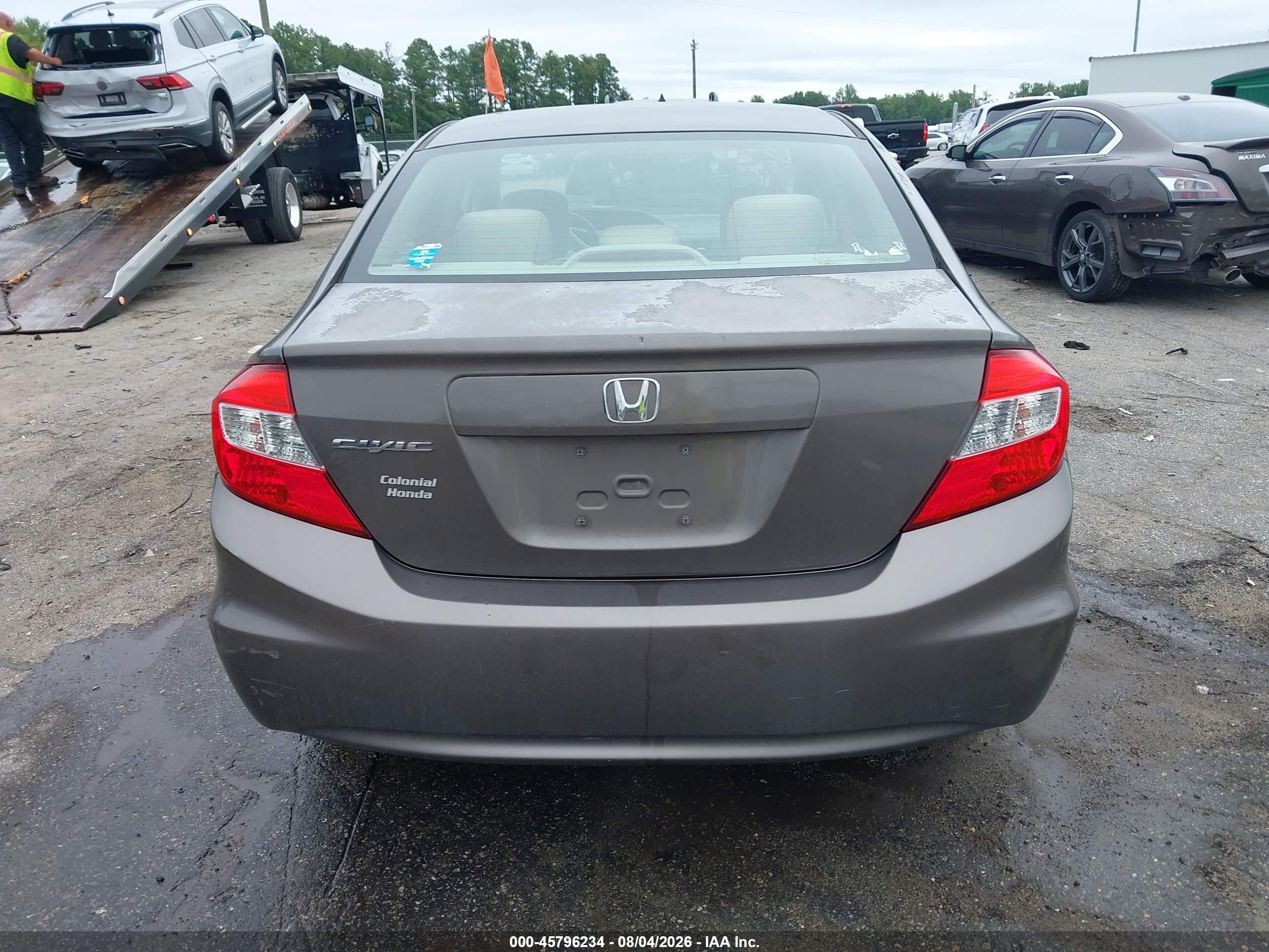 2012 Honda Civic Ex Brown vin: 2HGFB2F87CH551606
