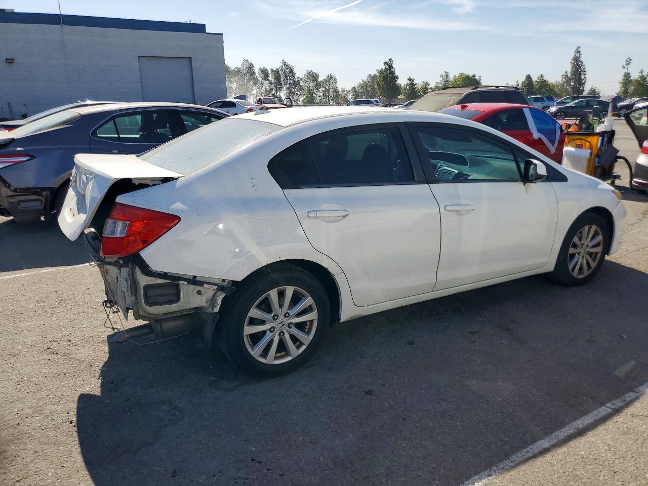 2012 Honda Civic Ex White vin: 2HGFB2F87CH552075