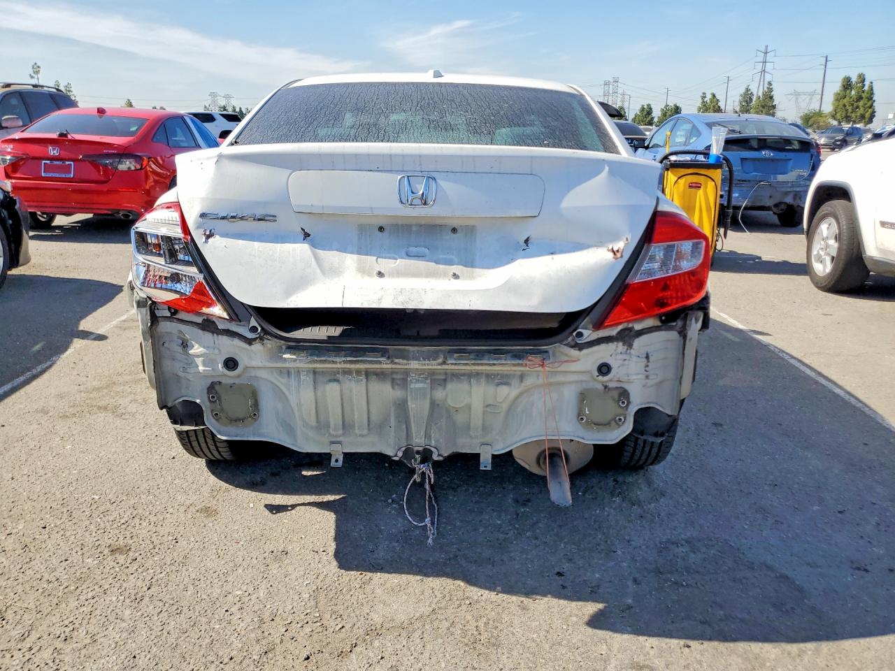 2012 Honda Civic Ex White vin: 2HGFB2F87CH552075