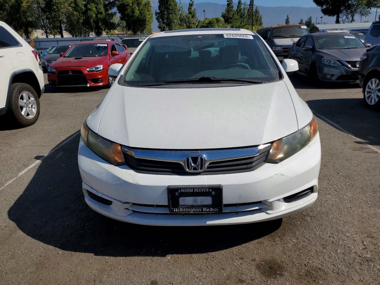 2012 Honda Civic Ex White vin: 2HGFB2F87CH552075