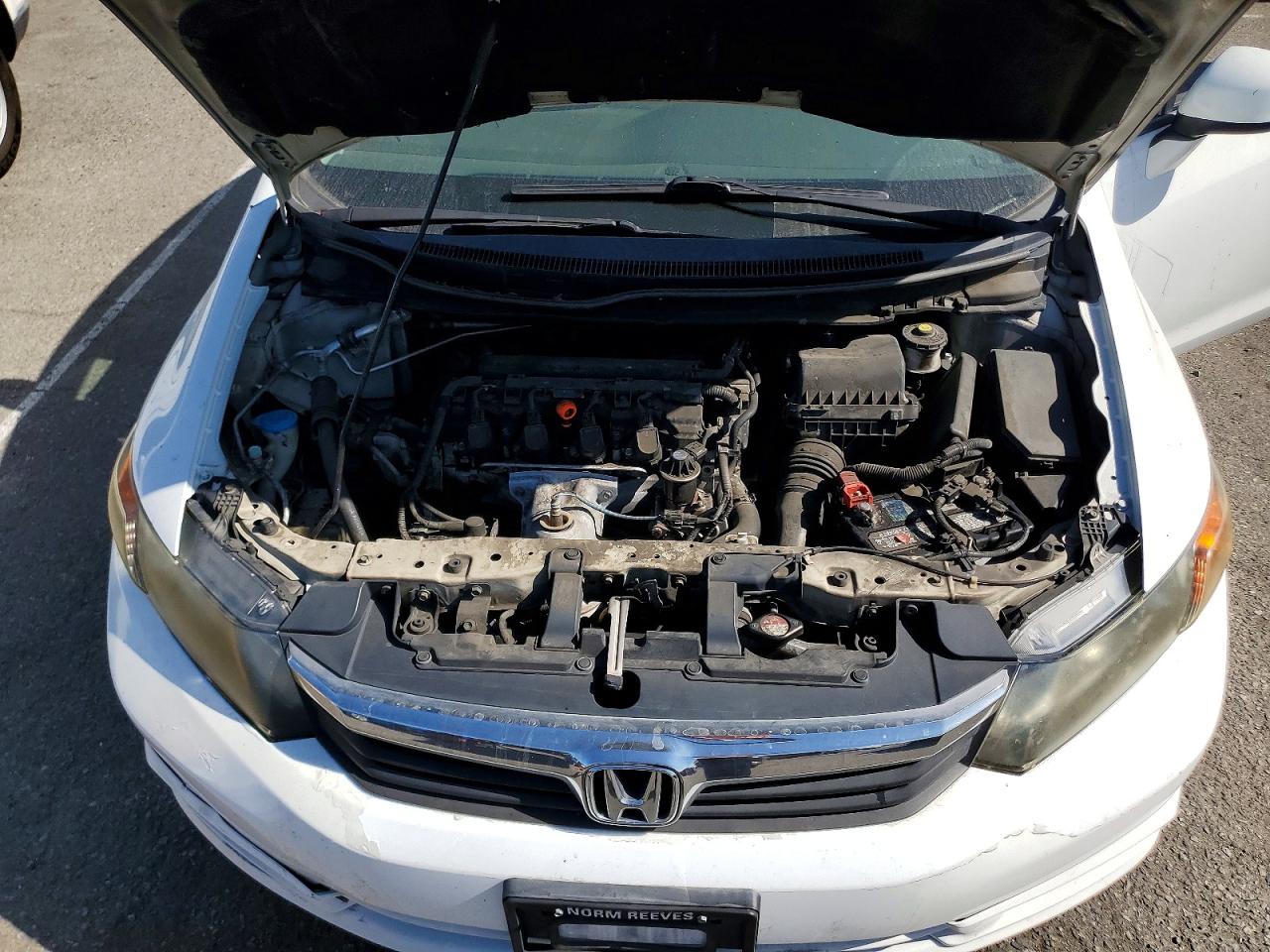 2012 Honda Civic Ex White vin: 2HGFB2F87CH552075