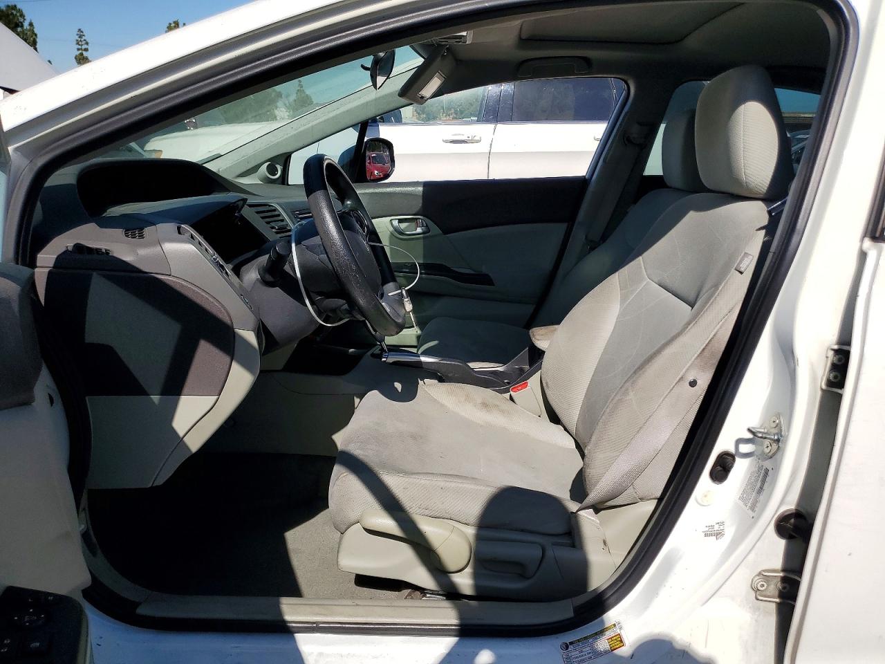 2012 Honda Civic Ex White vin: 2HGFB2F87CH552075
