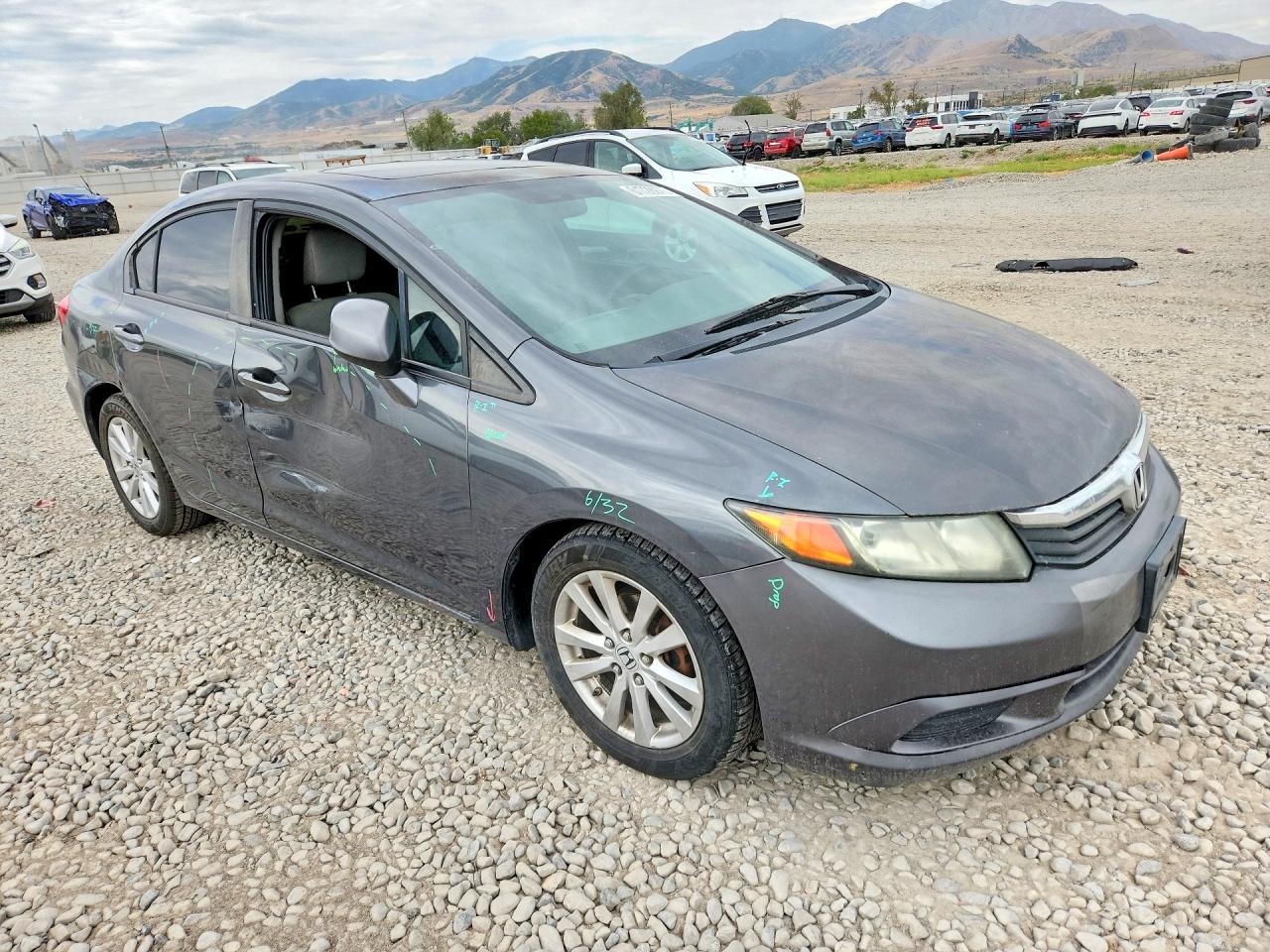 2012 Honda Civic Ex Серый vin: 2HGFB2F87CH597176